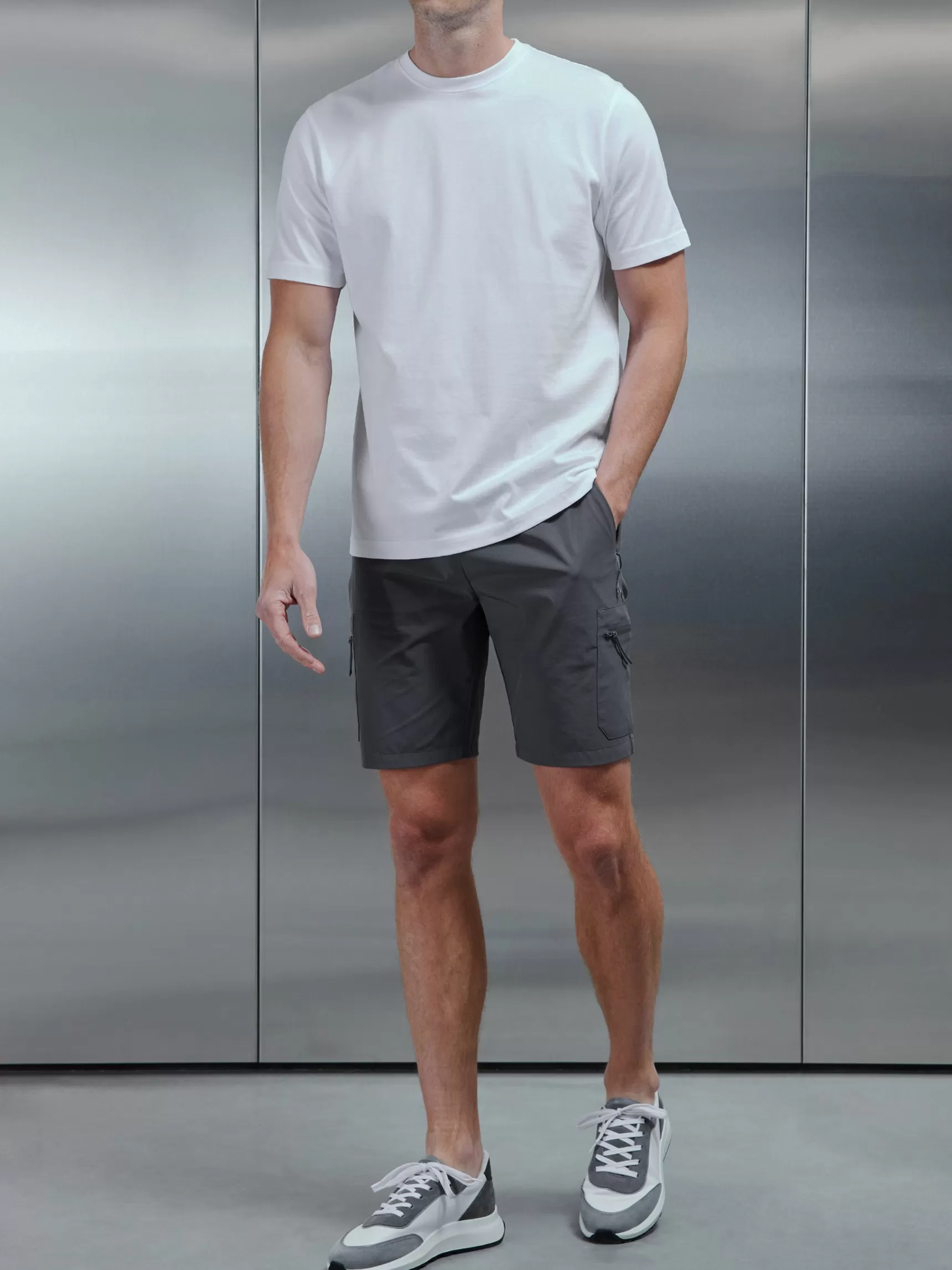 Hot ARNE Active Cargo Short - Grey
