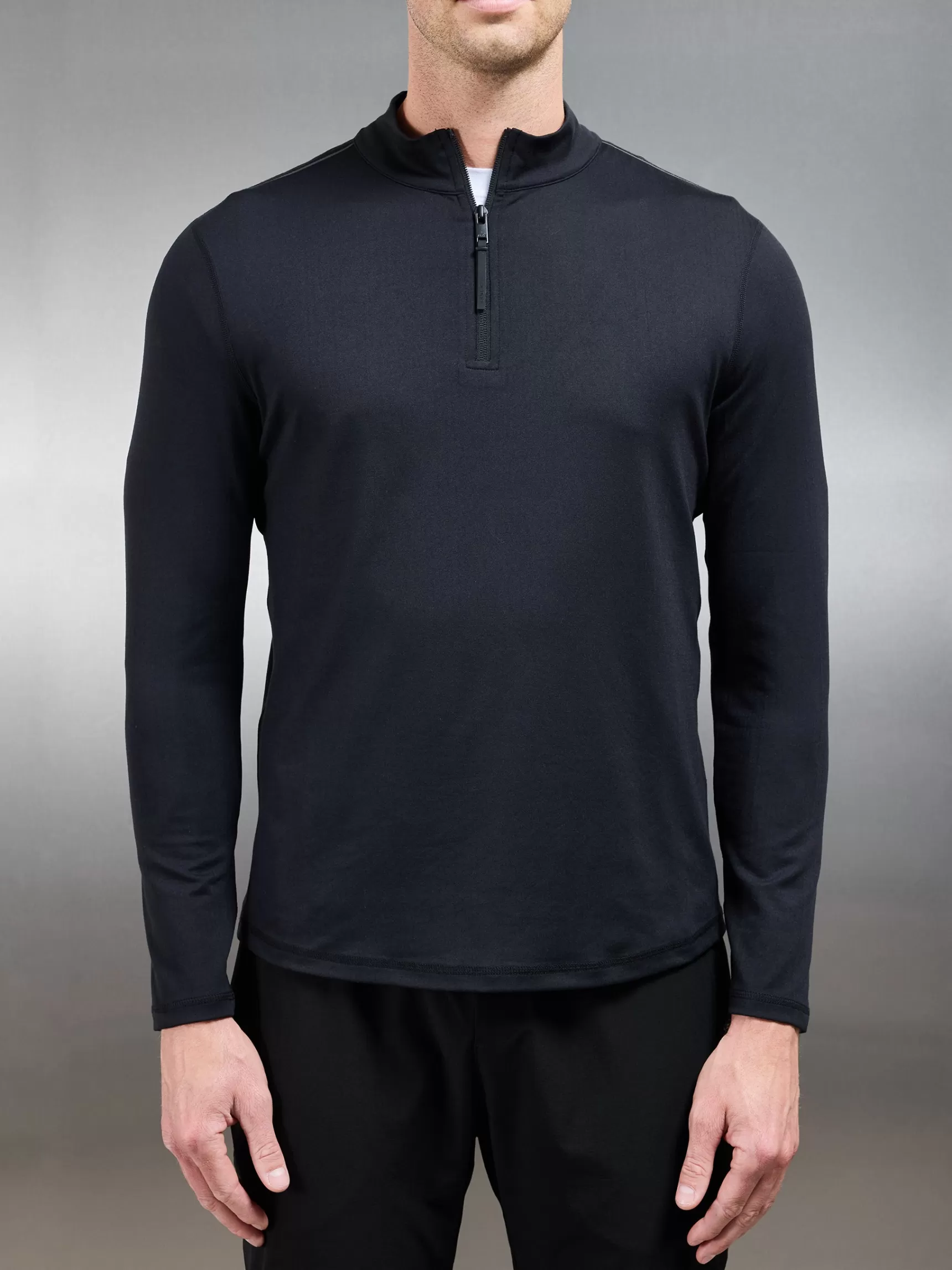 Sale ARNE Active Essential Half Zip - Black