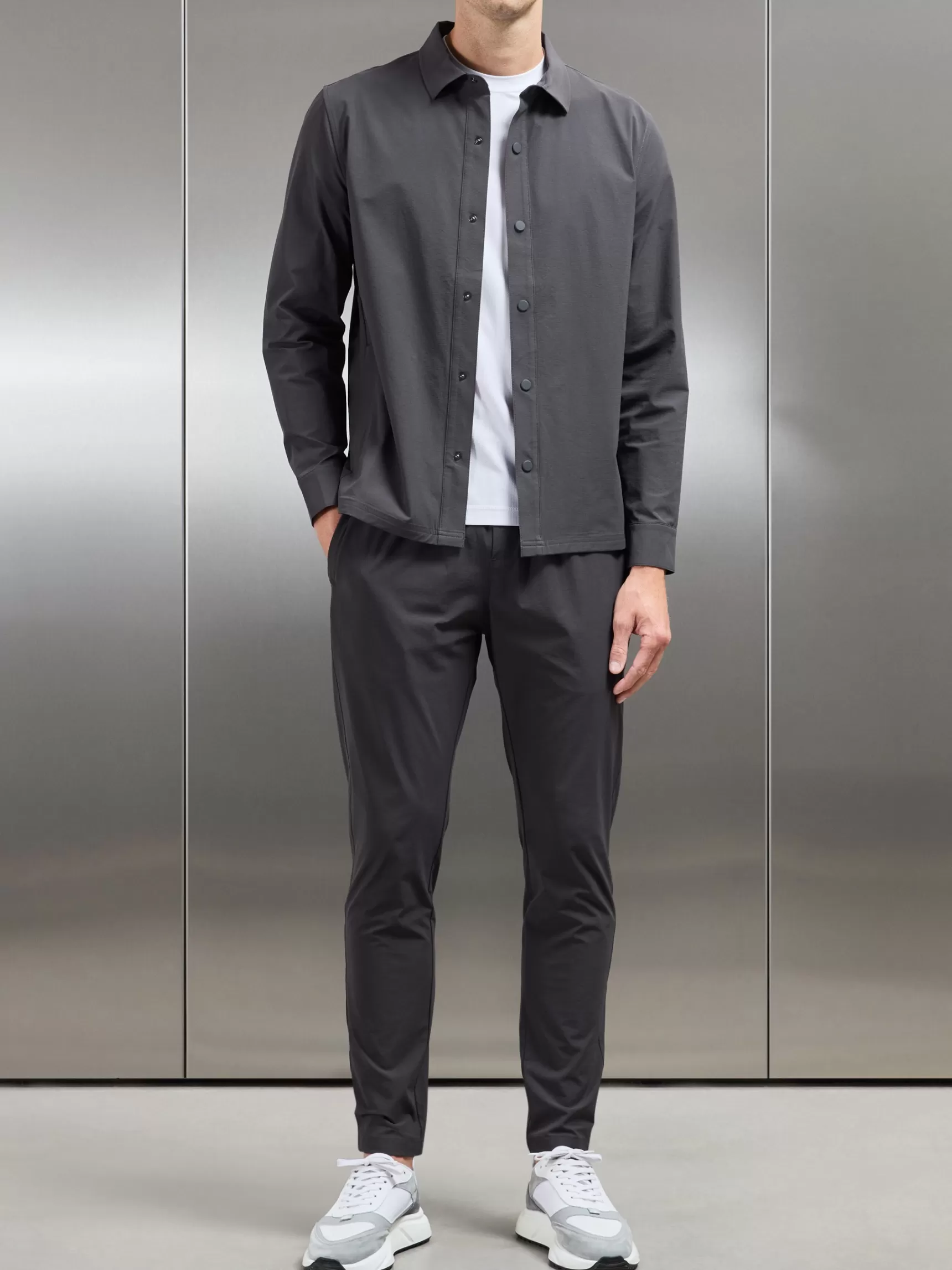 Store ARNE Active Technical Overshirt - Grey