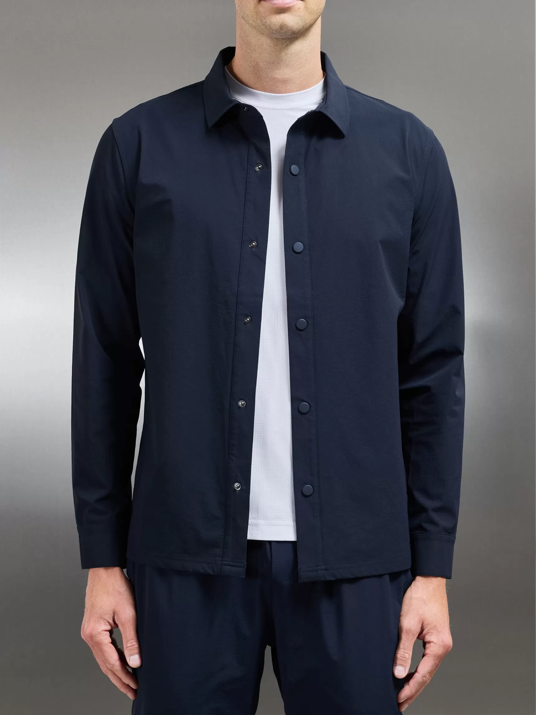 Store ARNE Active Technical Overshirt - Navy