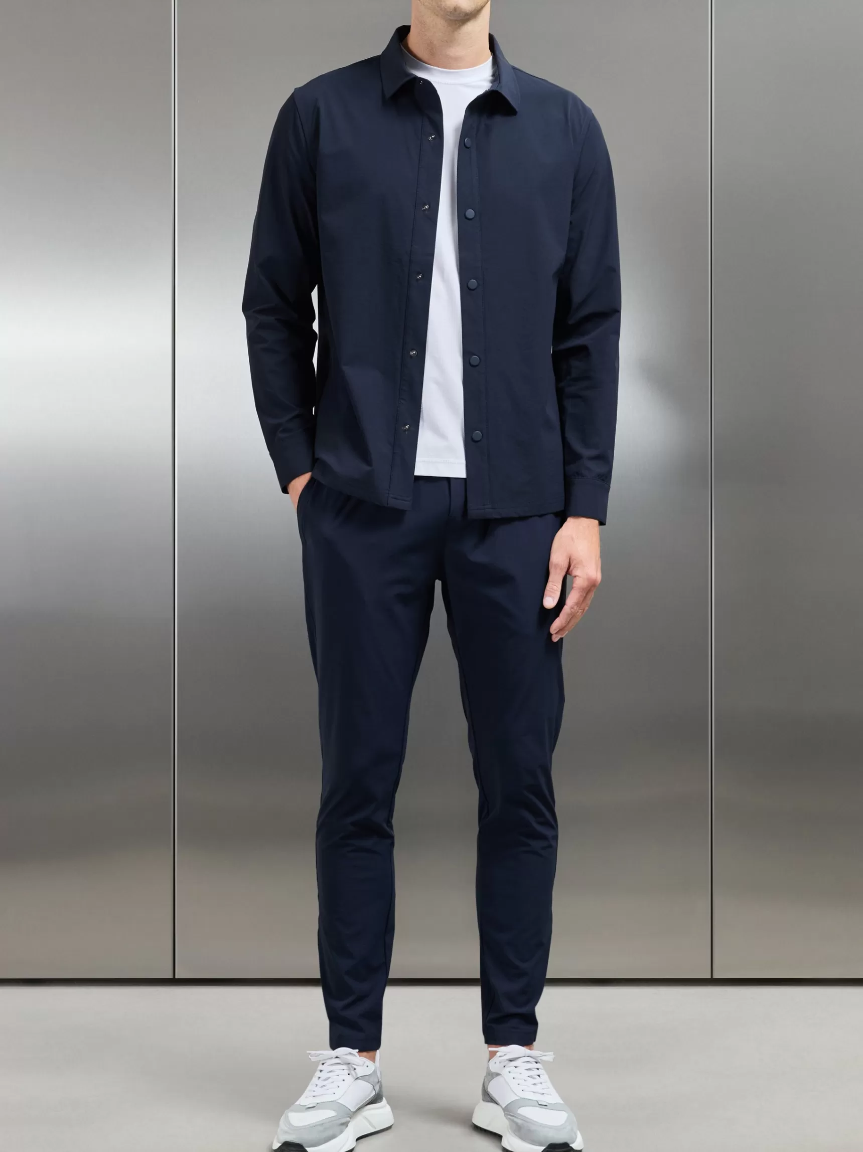 Store ARNE Active Technical Overshirt - Navy
