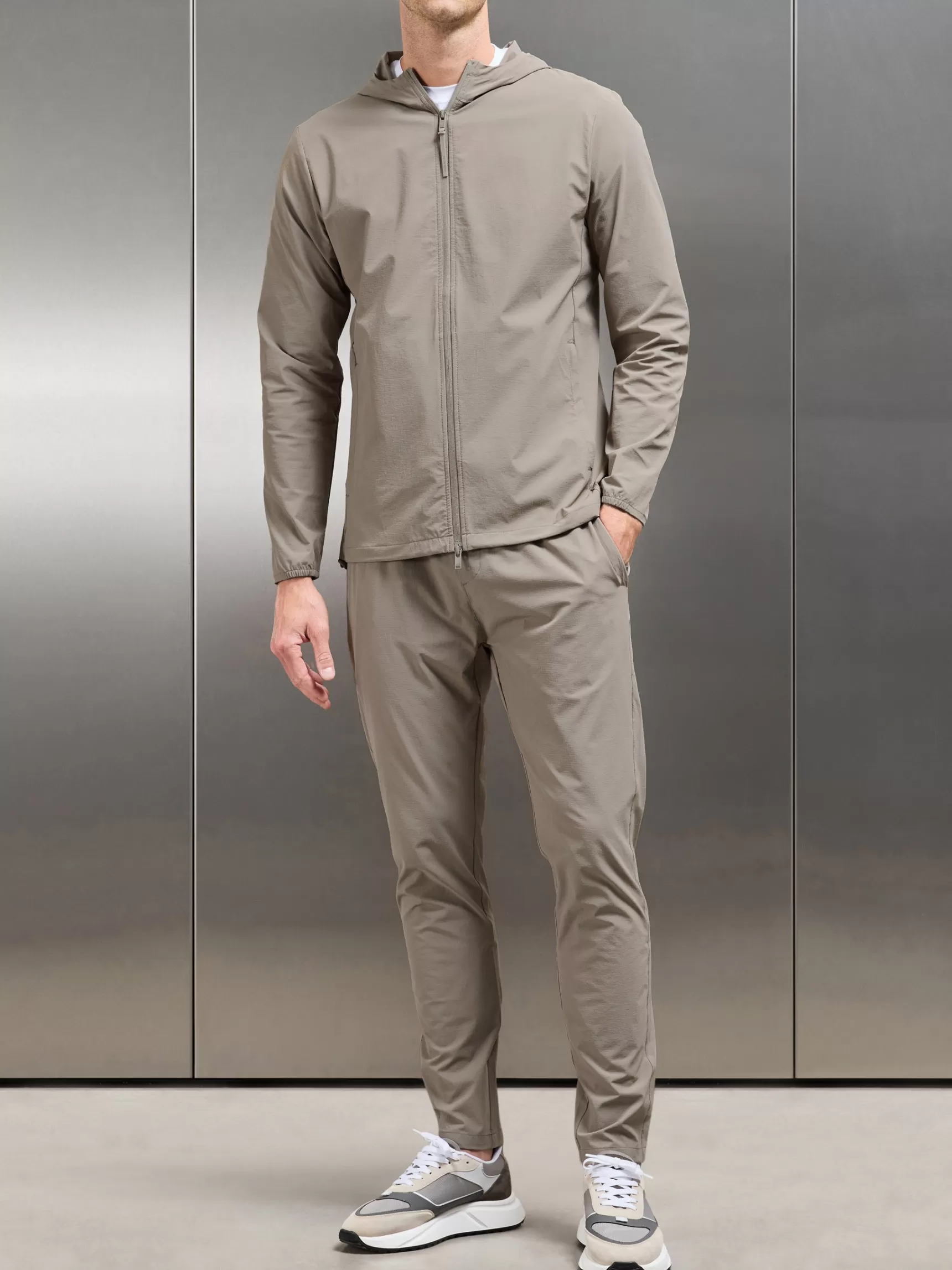 Flash Sale ARNE Active Technical Tapered Trackpant - Taupe