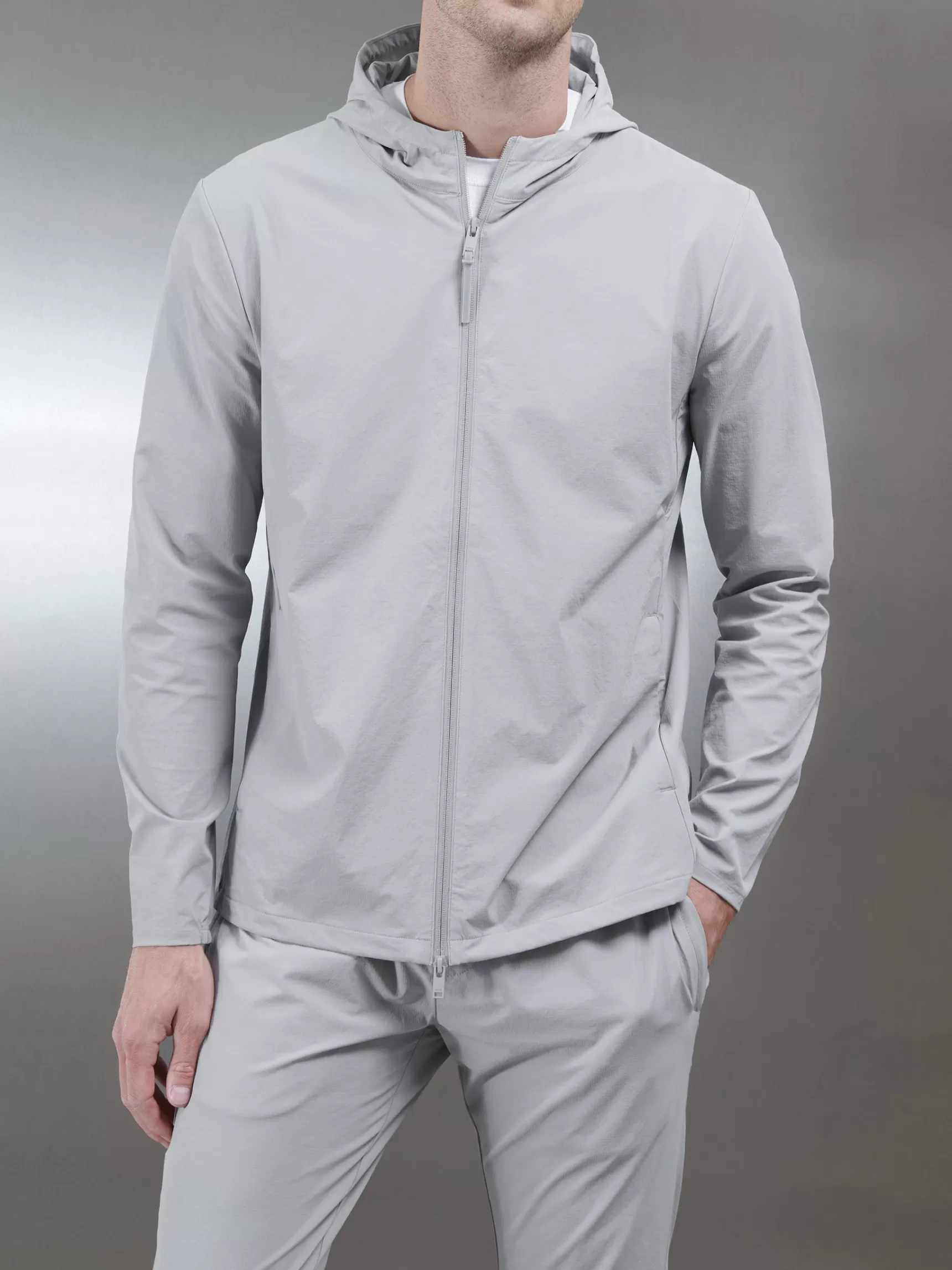 Fashion ARNE Active Technical Windbreaker - Mid Grey MidGrey