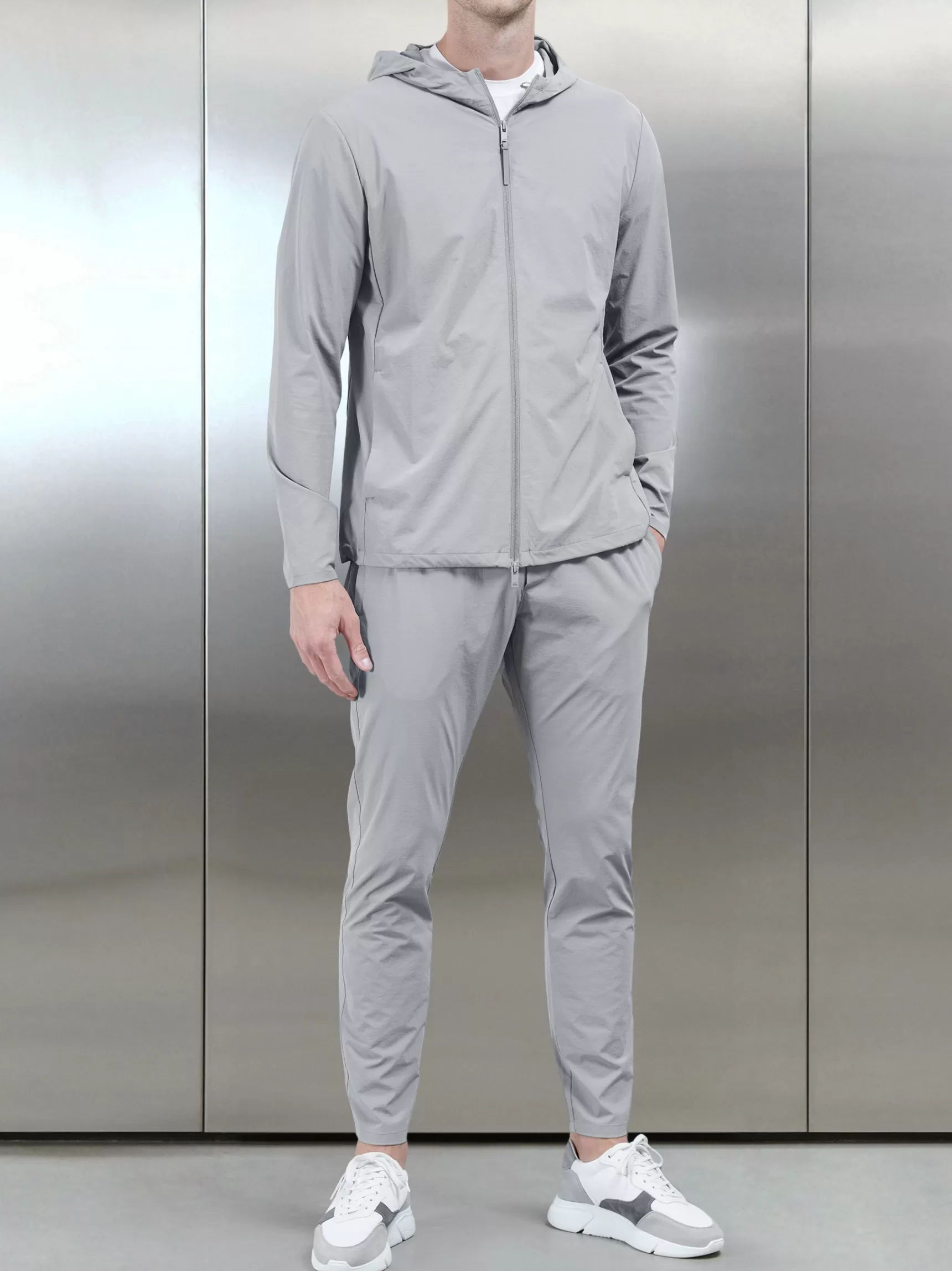 Fashion ARNE Active Technical Windbreaker - Mid Grey MidGrey