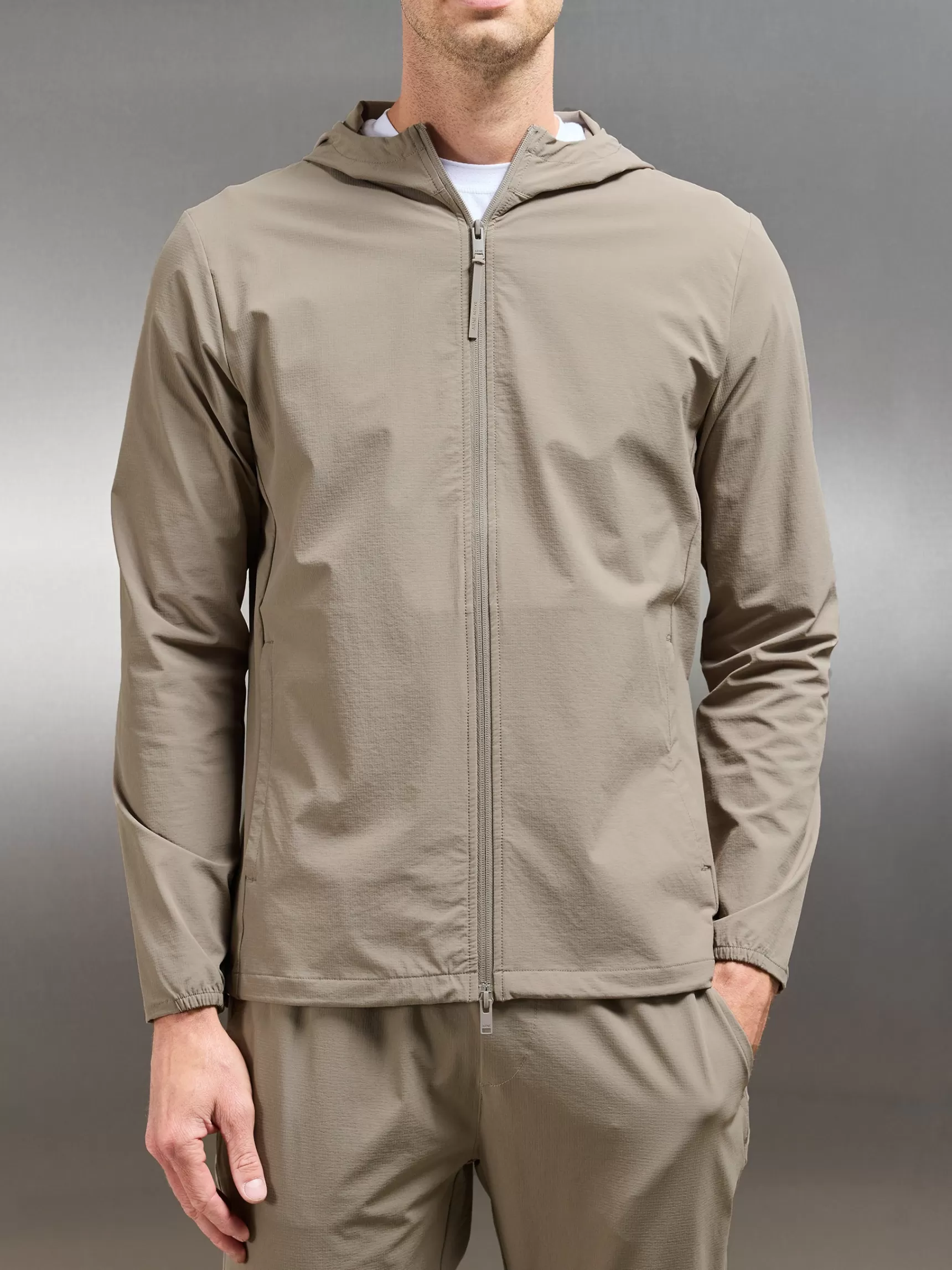 Sale ARNE Active Technical Windbreaker - Taupe