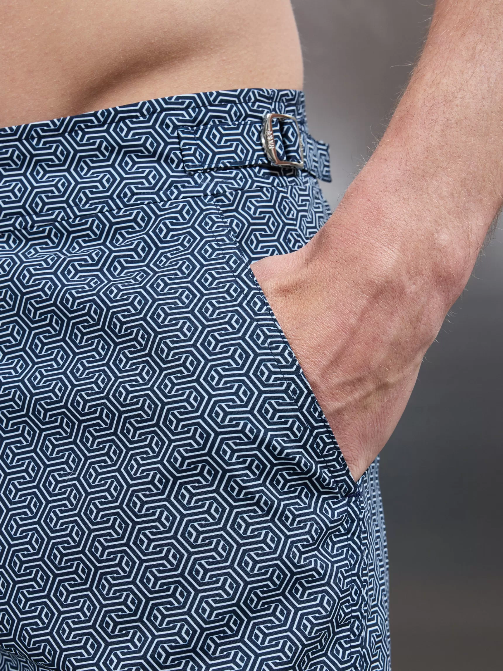 Shop ARNE Amalfi Tailored Swim Short - Navy