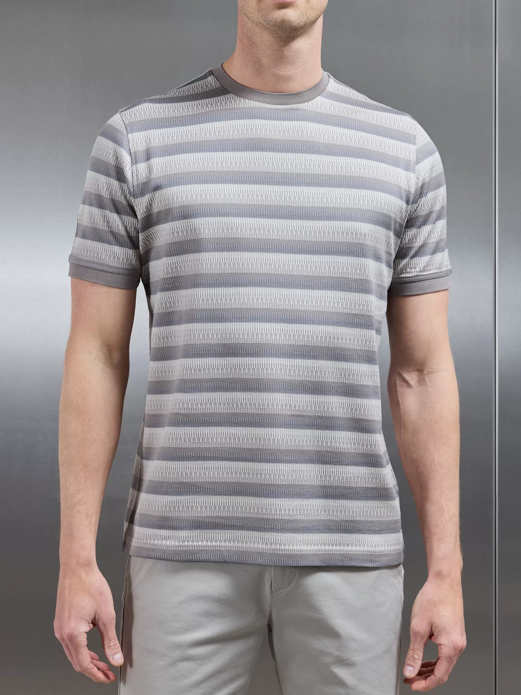 Cheap ARNE Aztec T-Shirt - Stone