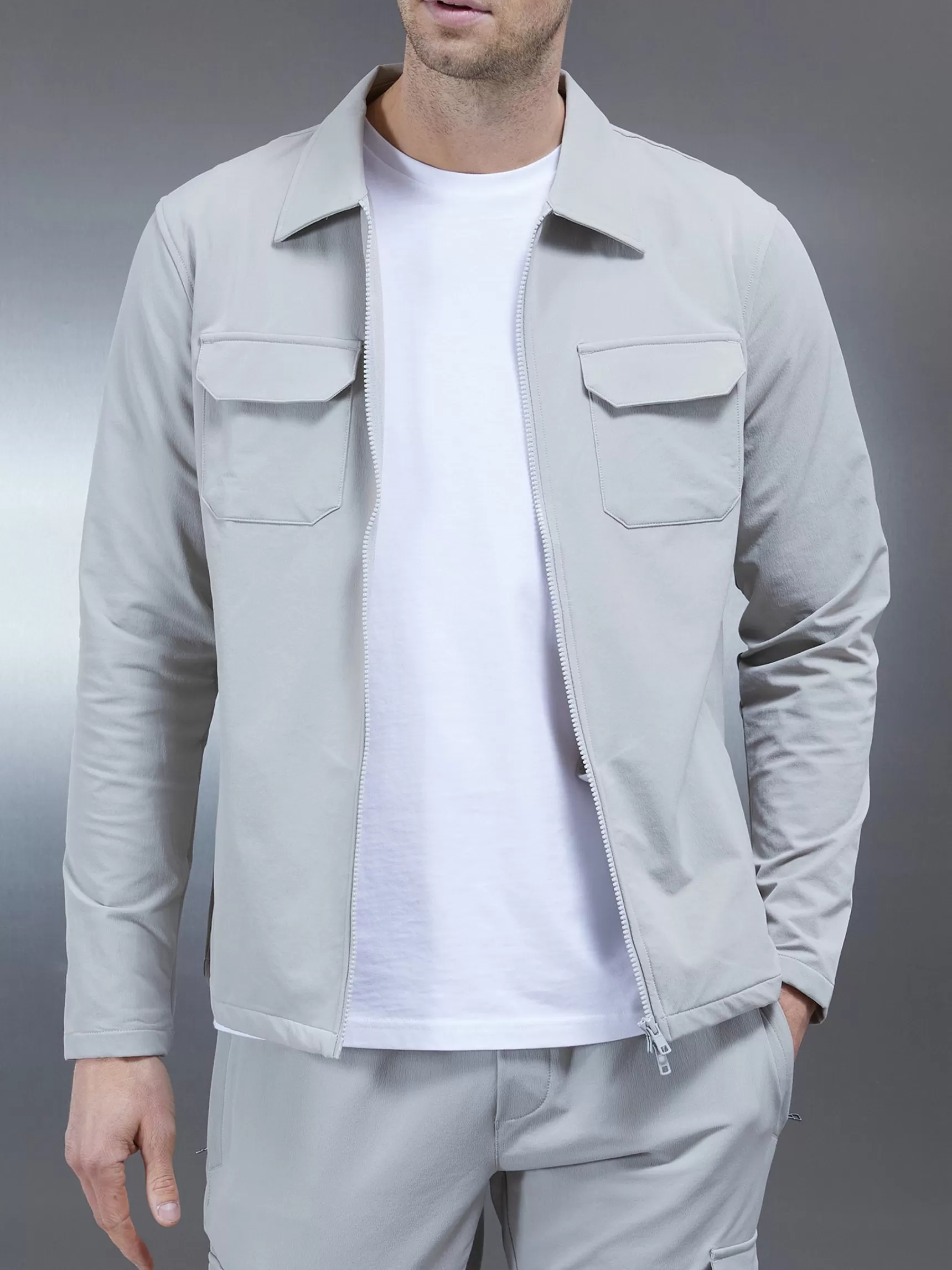 Store ARNE Cargo Jacket - Stone