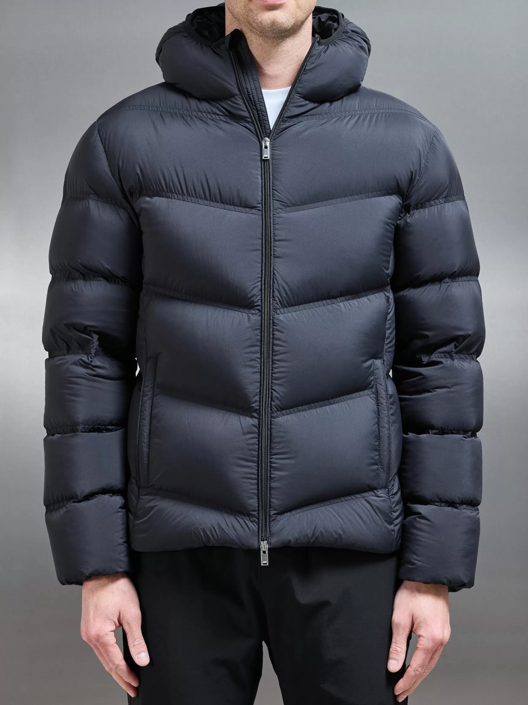 Outlet ARNE Chevron Puffer Jacket - Black