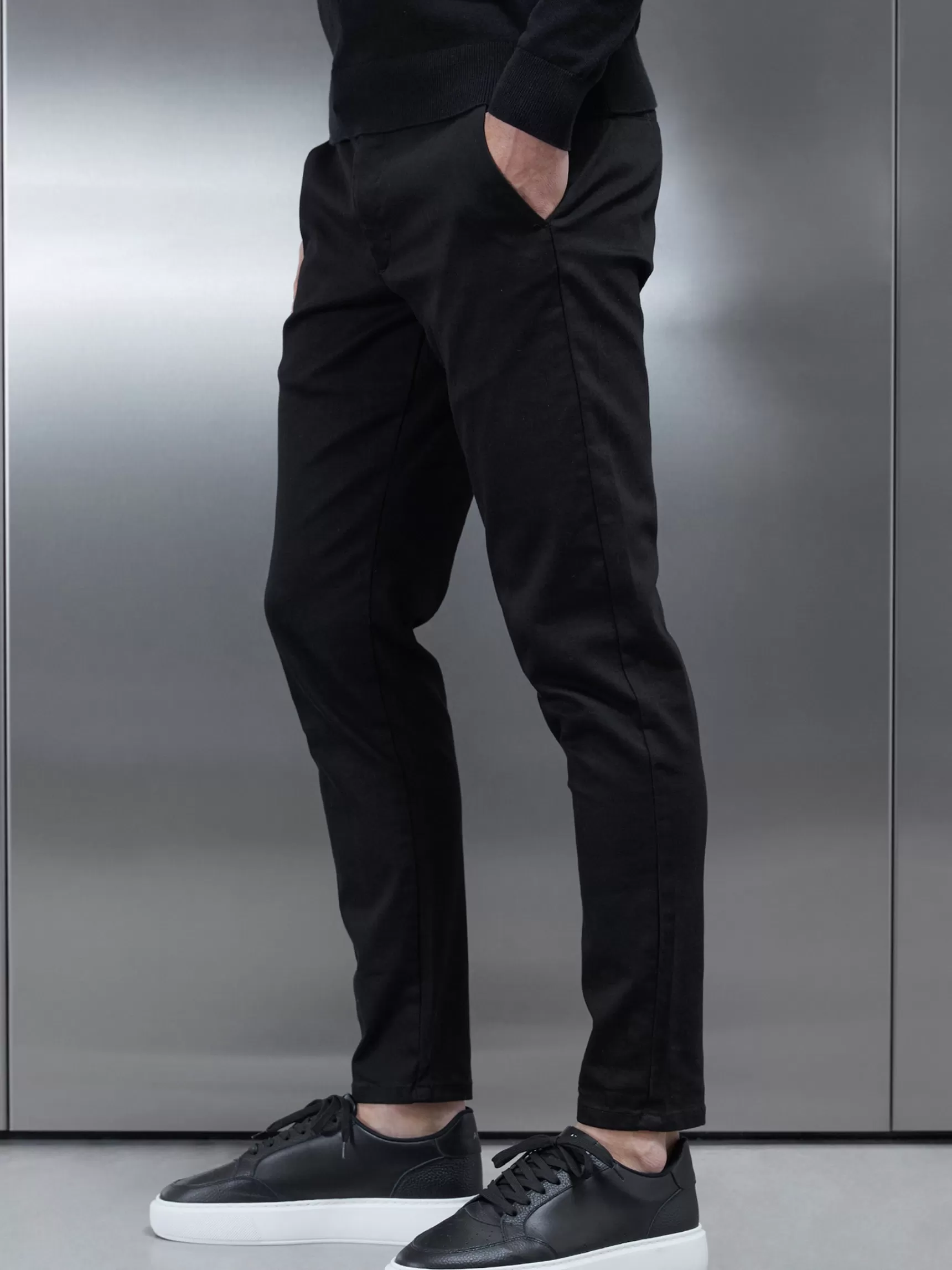 Cheap ARNE Chino Trouser - Black