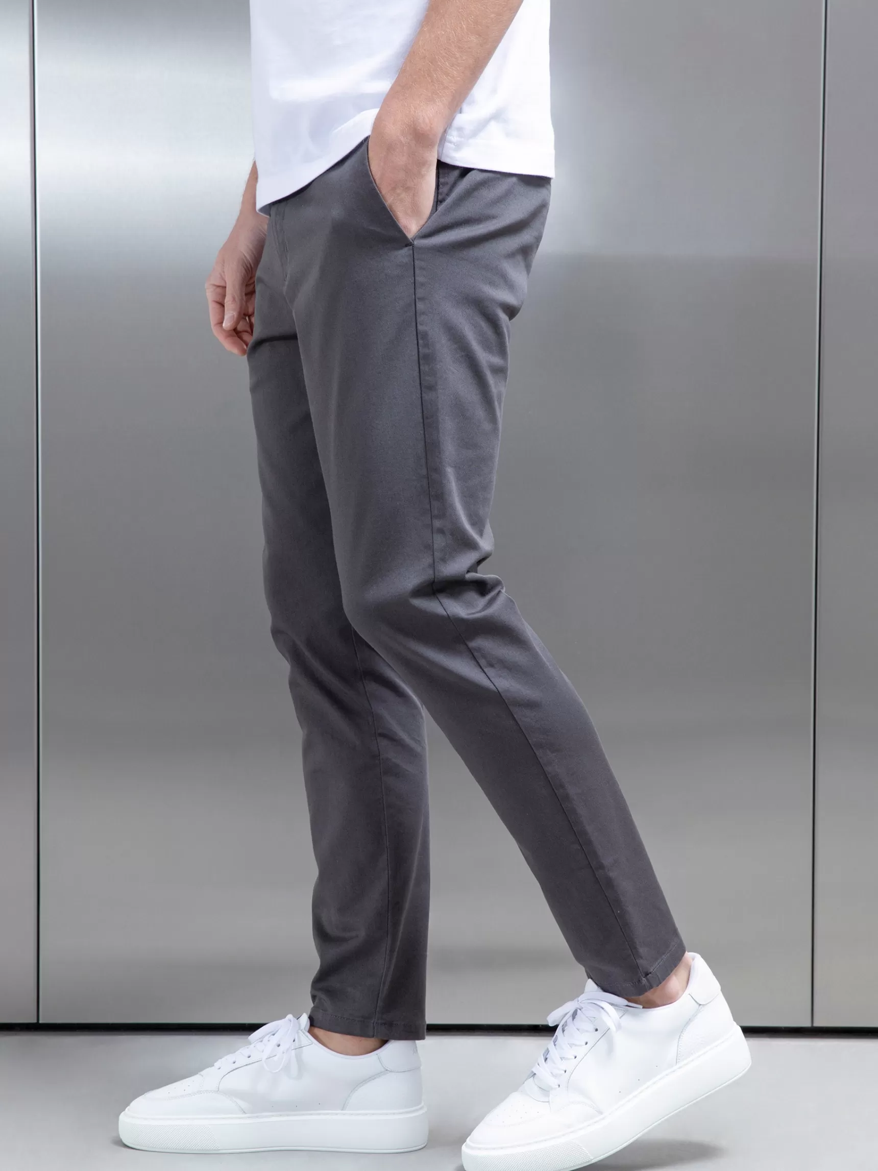 Cheap ARNE Chino Trouser - Grey
