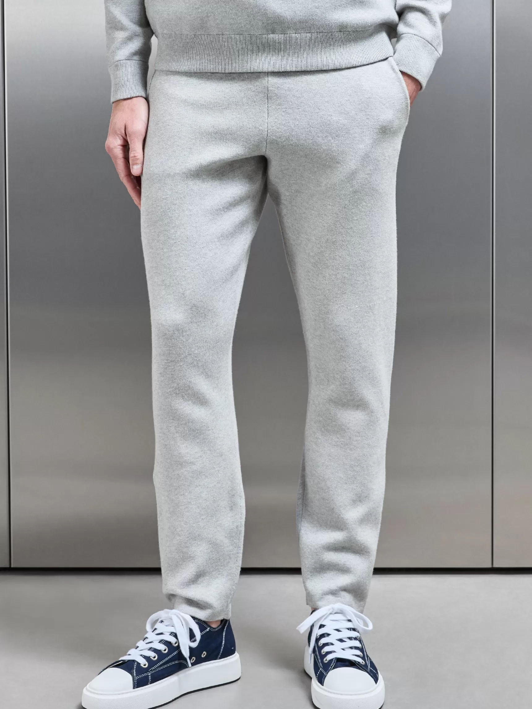 Store ARNE Chunky Knitted Jogger - Marl Grey MarlGrey