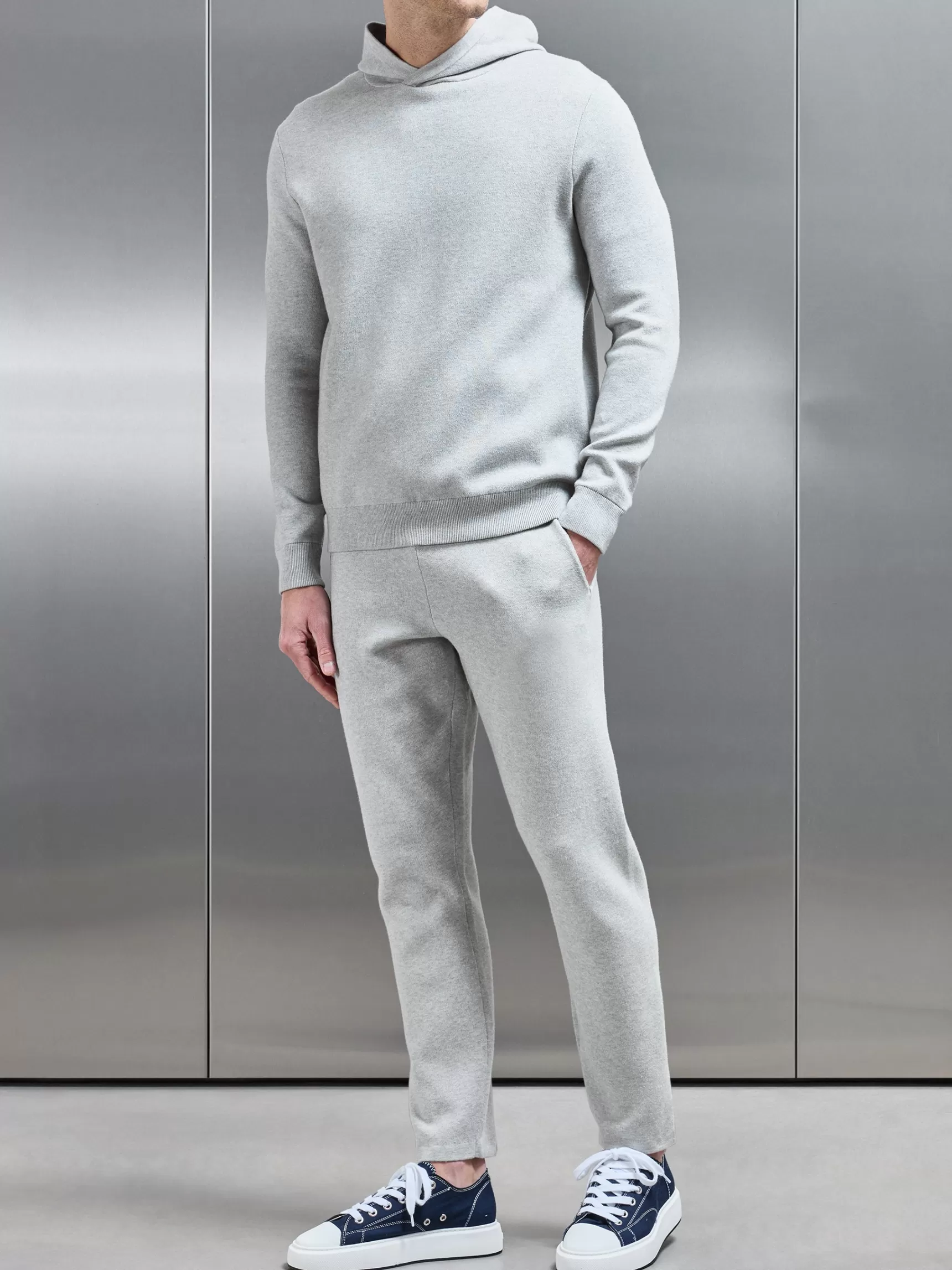 Store ARNE Chunky Knitted Jogger - Marl Grey MarlGrey