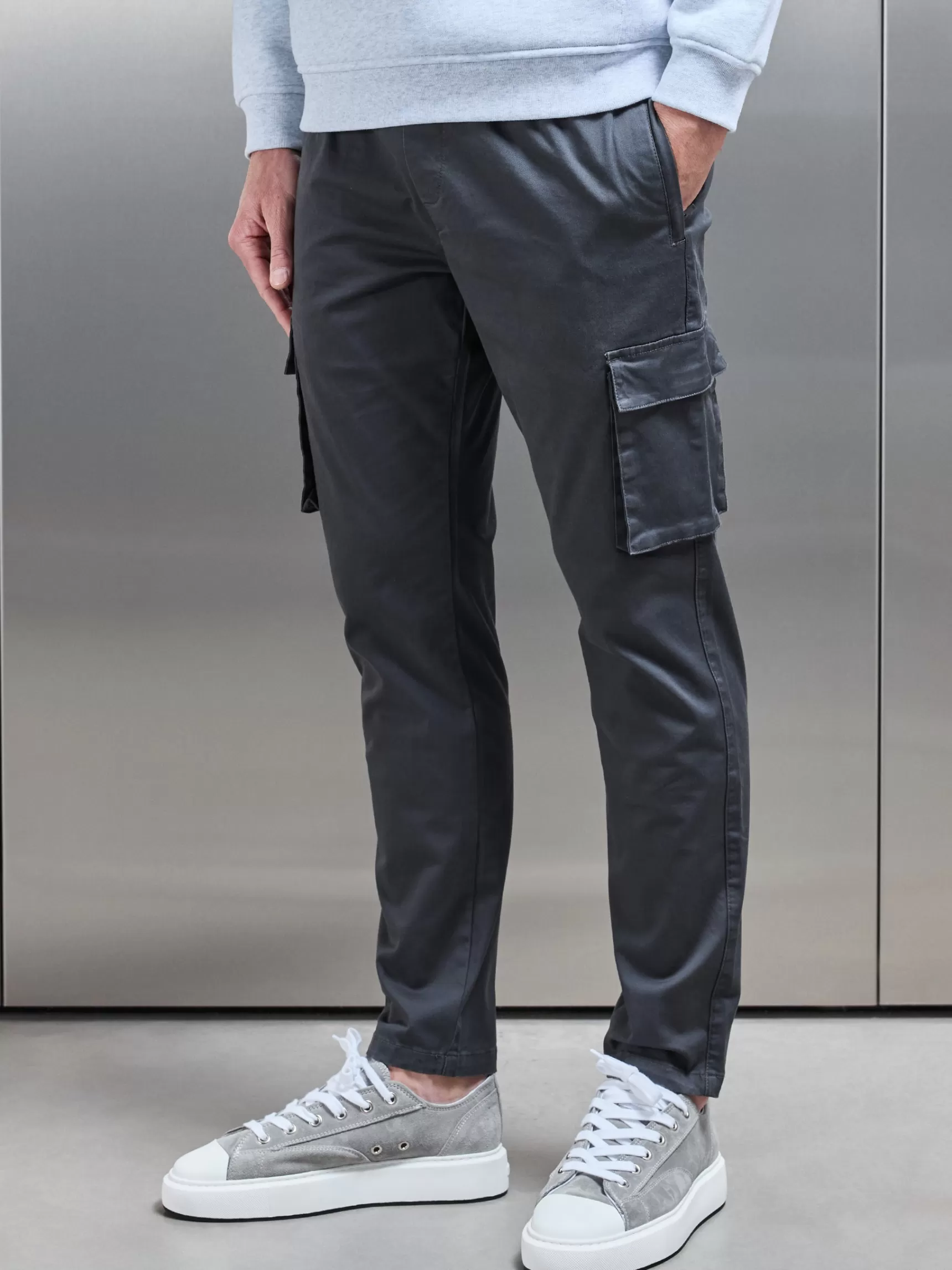 Fashion ARNE Cotton Cargo Pant - Grey