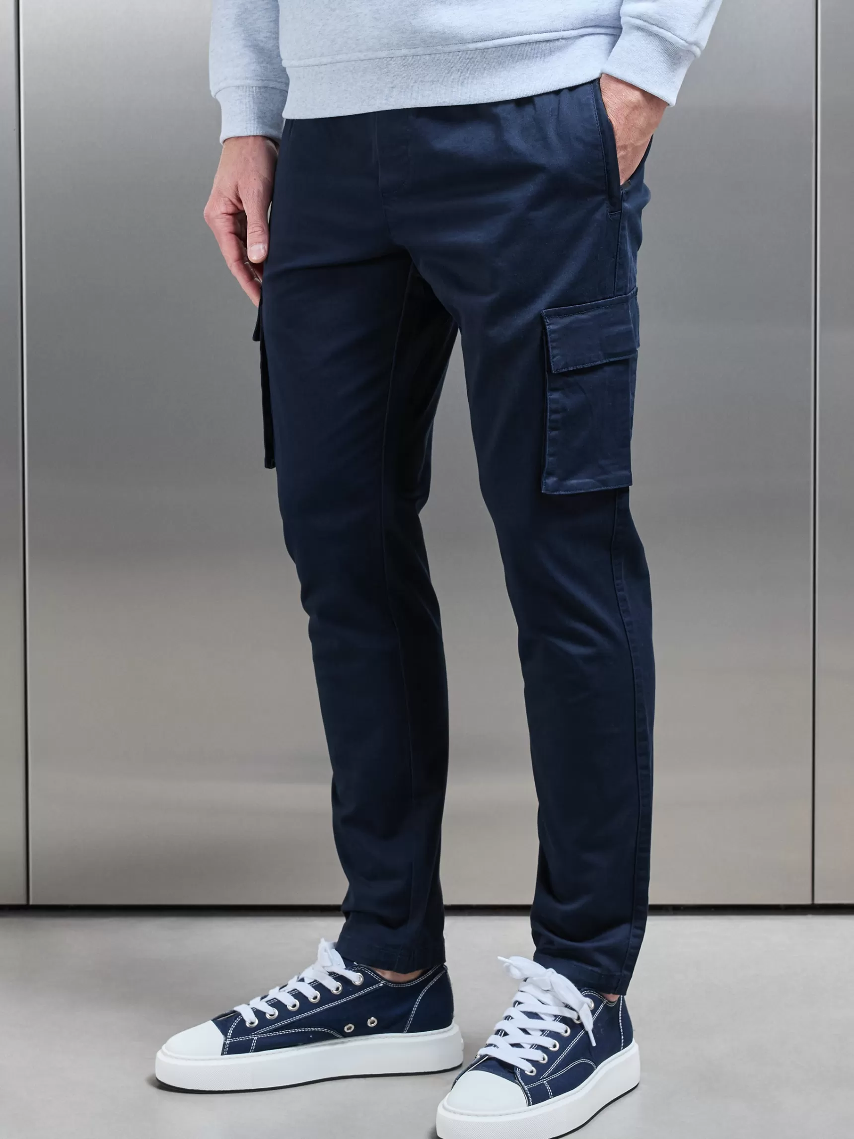 Best Sale ARNE Cotton Cargo Pant - Navy