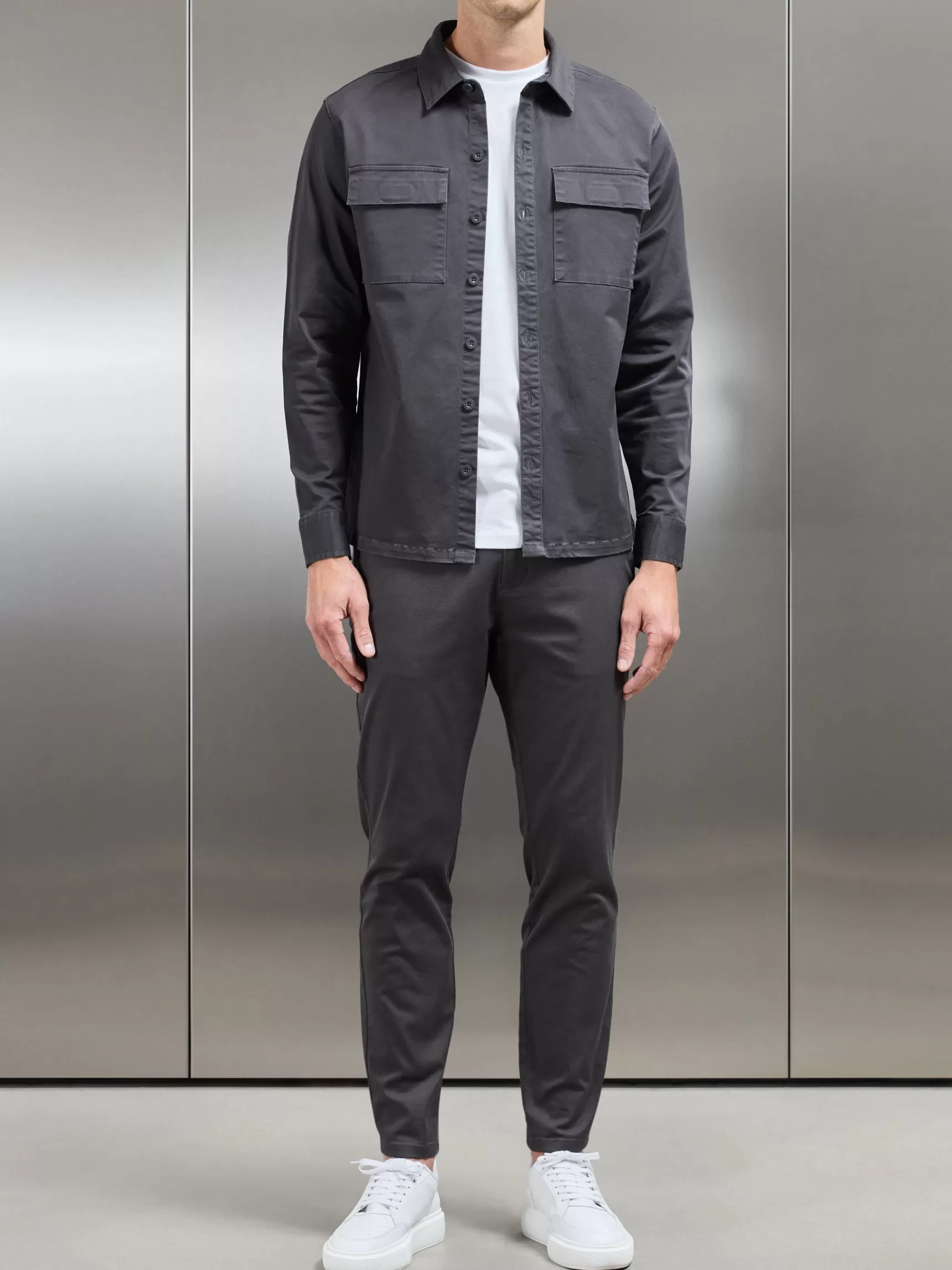 Flash Sale ARNE Cotton Pocket Overshirt - Grey