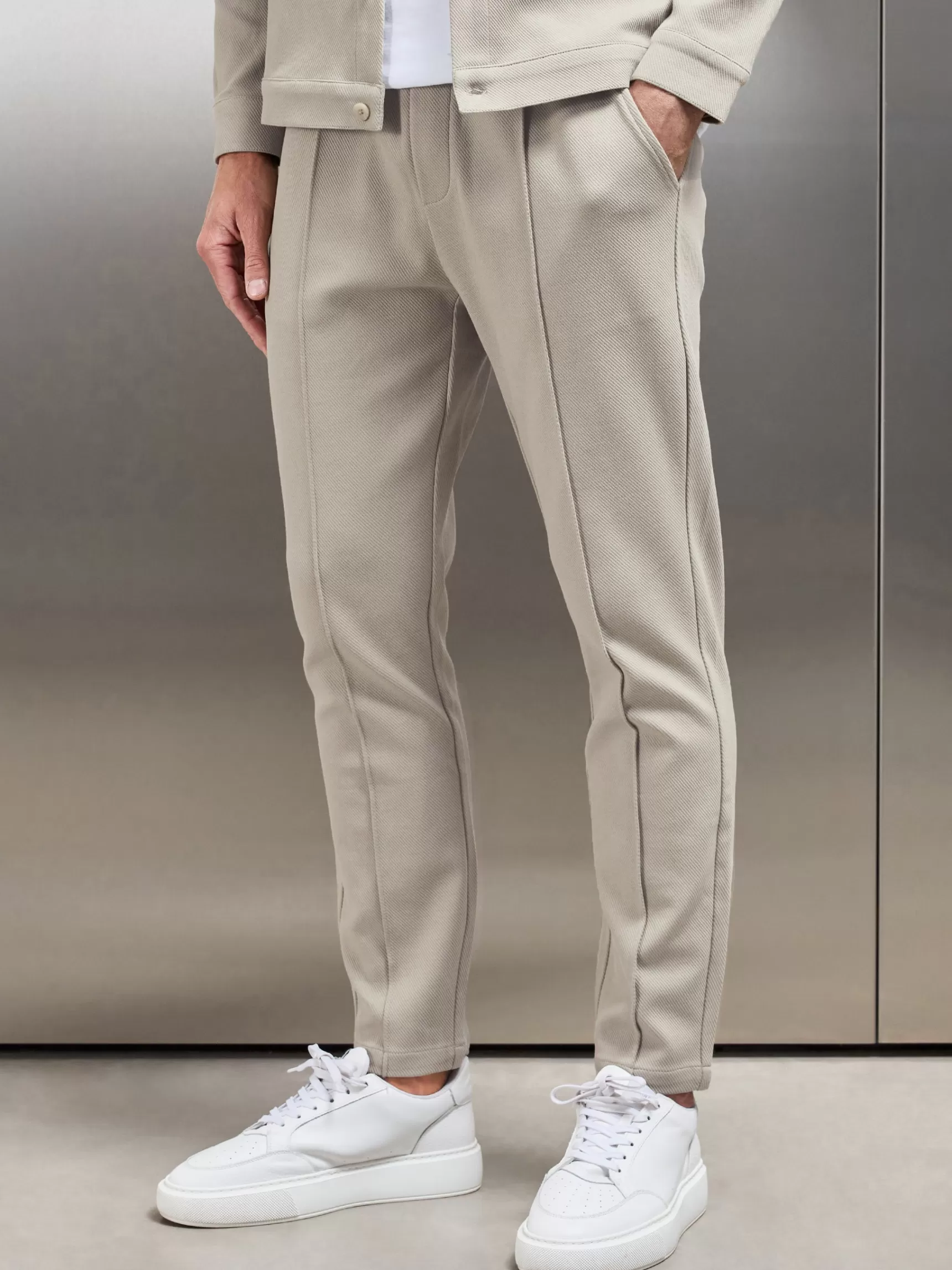 Fashion ARNE Cotton Twill Trouser - Stone