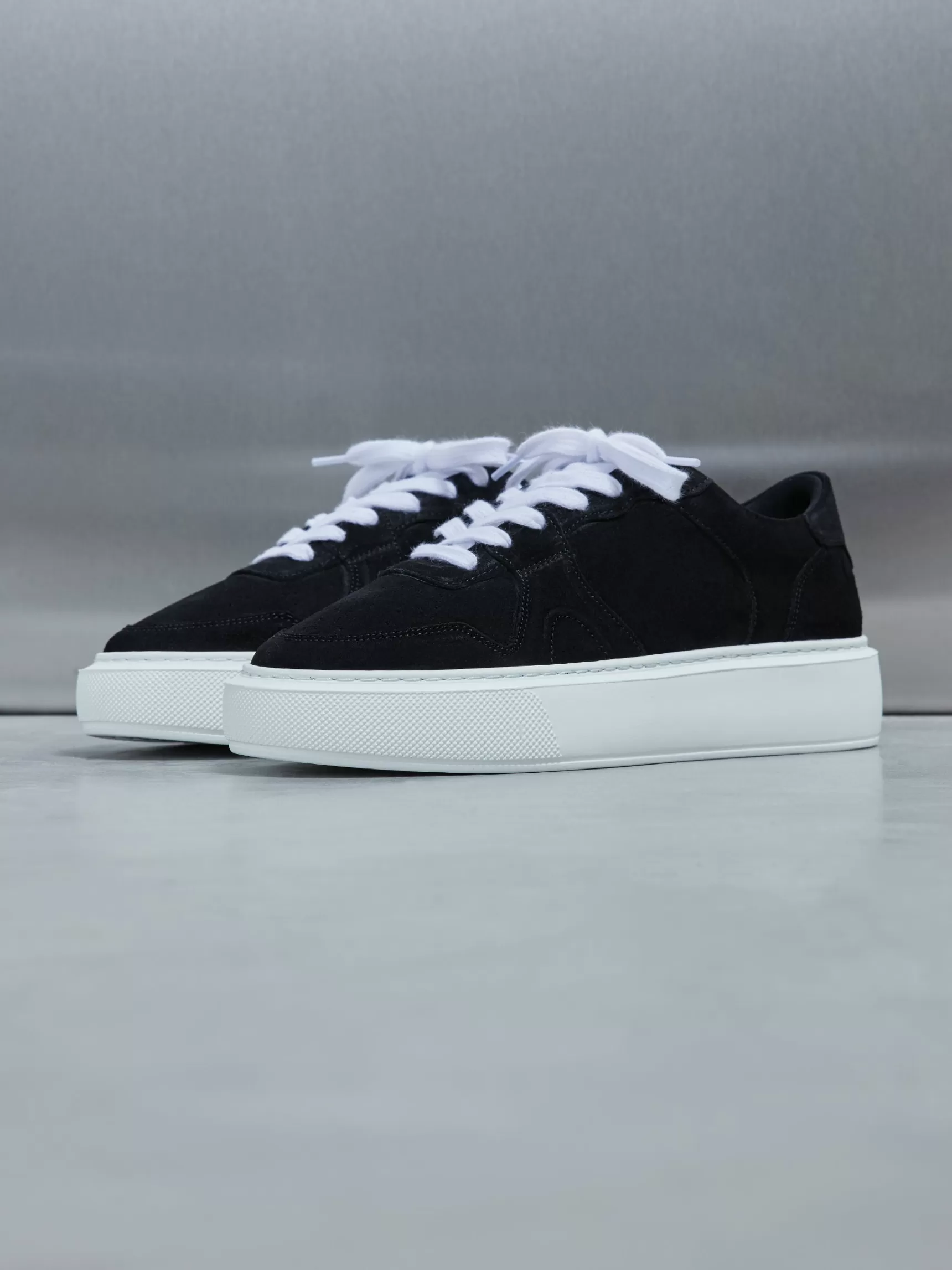 Sale ARNE Court Trainer - Suede Black SuedeBlack