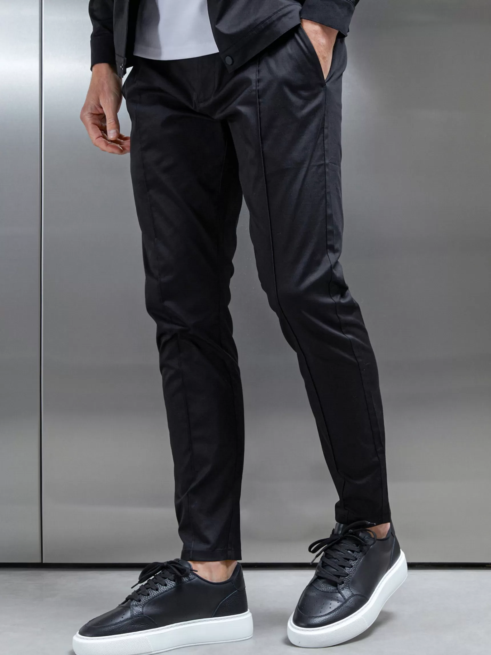 Fashion ARNE Essential Drawstring Trouser - Black