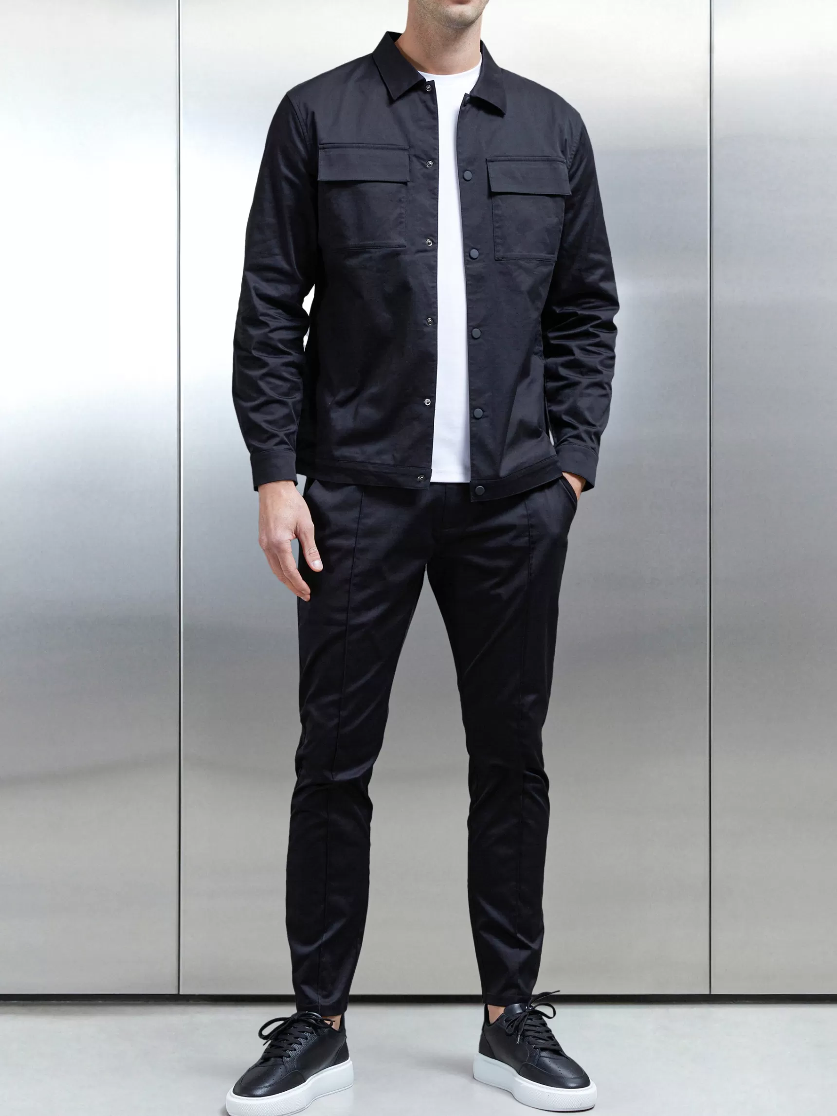 Fashion ARNE Essential Drawstring Trouser - Black