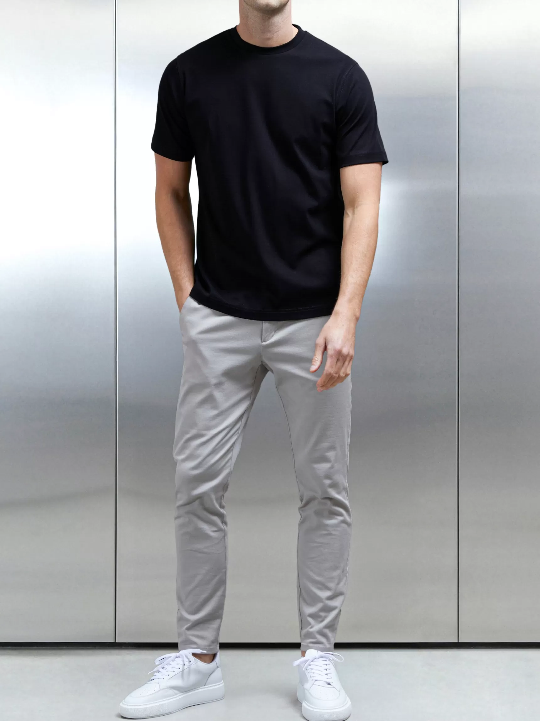 Fashion ARNE Essential Interlock T-Shirt - Black