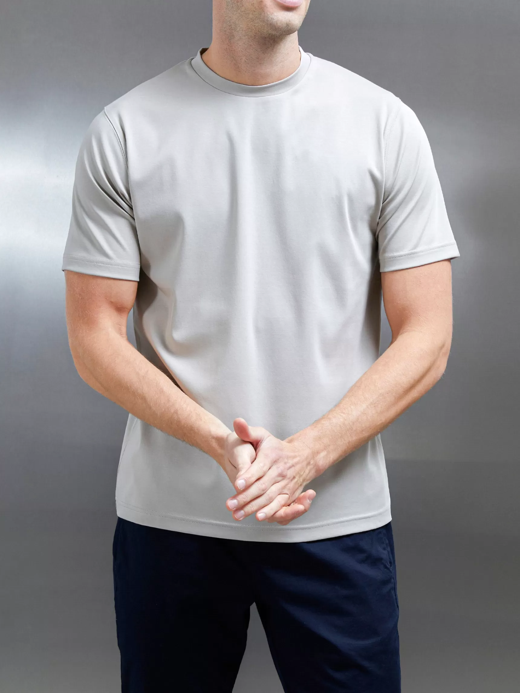 Cheap ARNE Essential Interlock T-Shirt - Stone