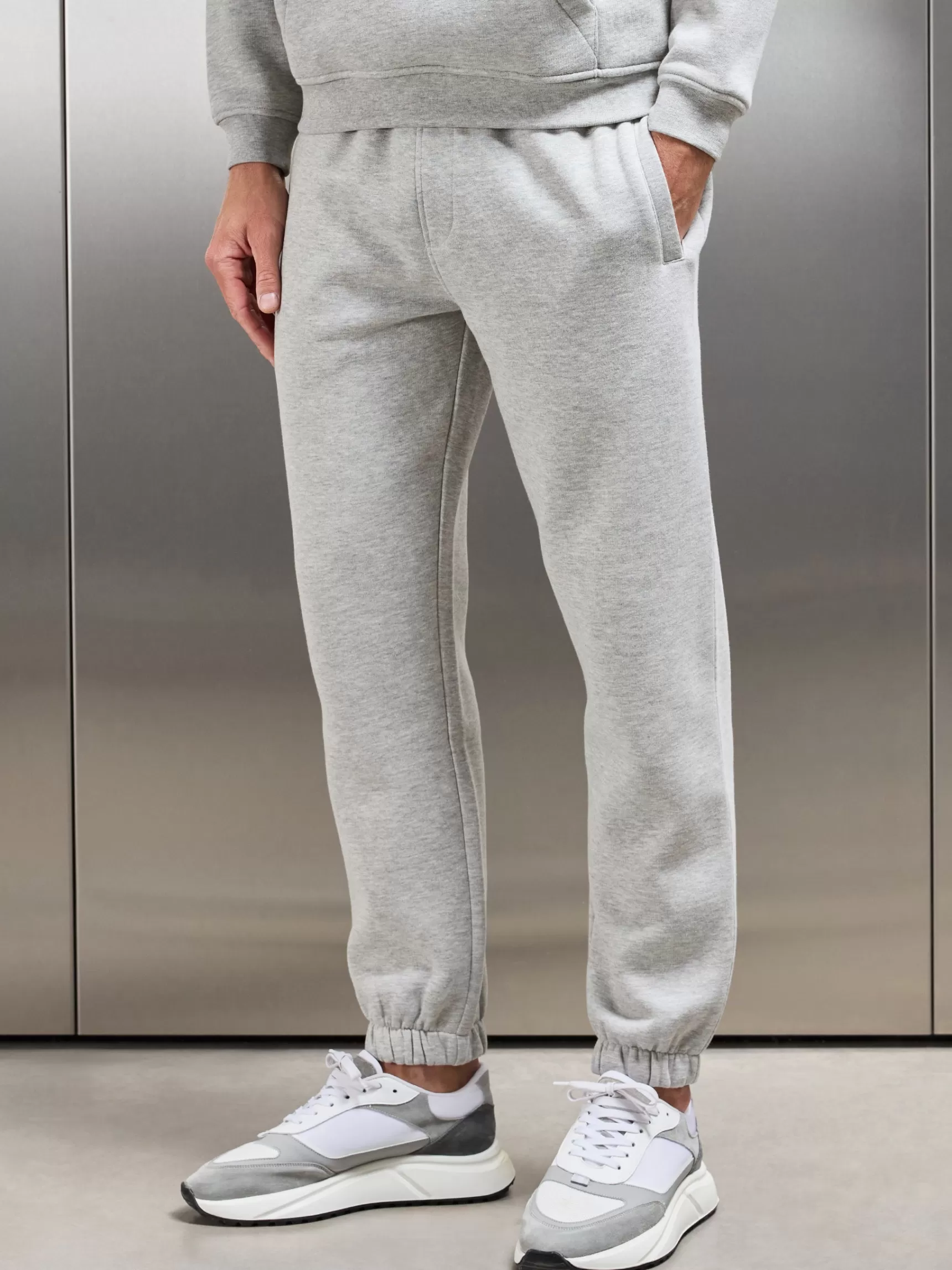 Hot ARNE Essential Relaxed Fit Cuffed Jogger - Marl Grey MarlGrey