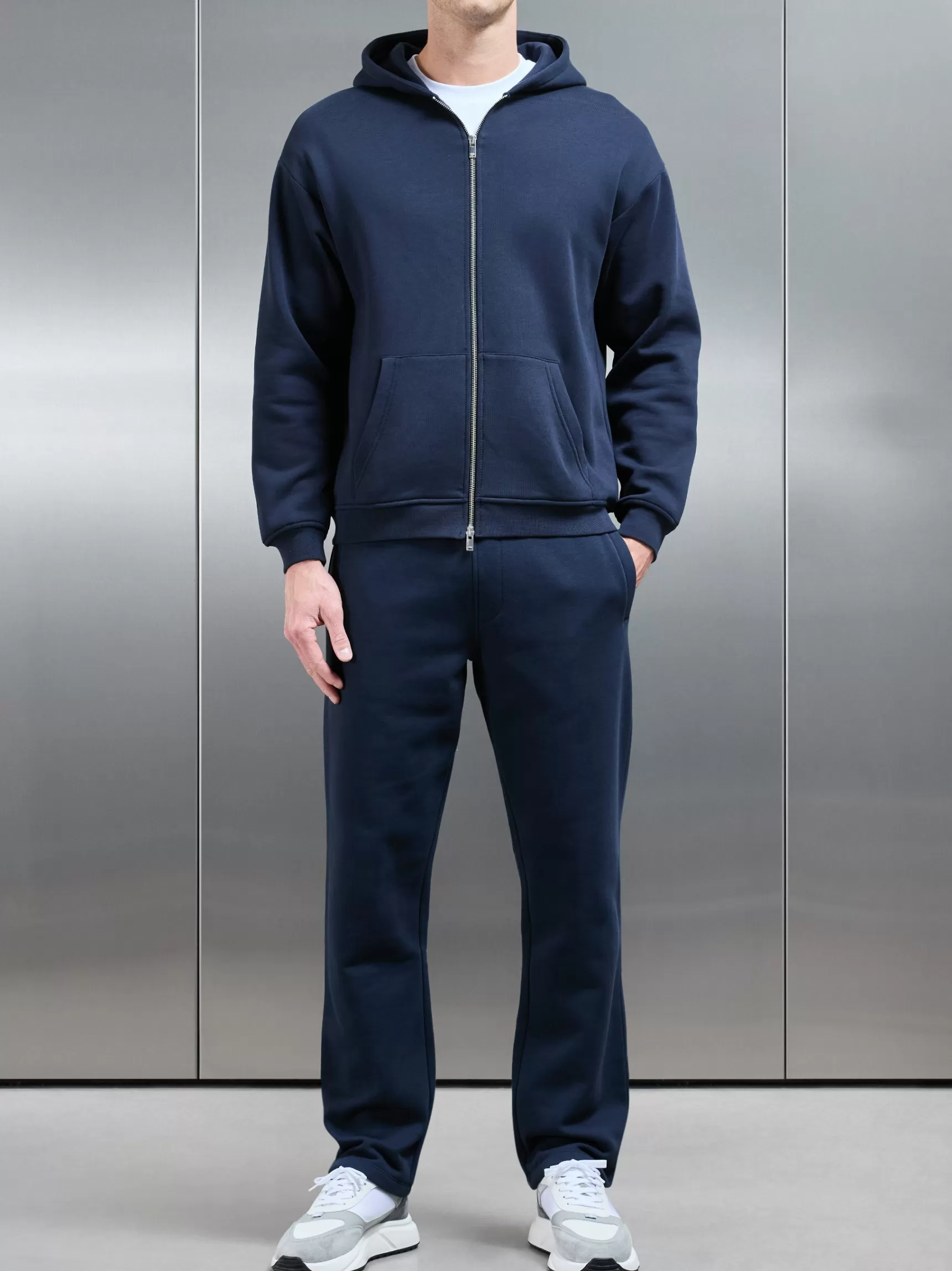 Fashion ARNE Essential Straight Leg Jogger - Navy