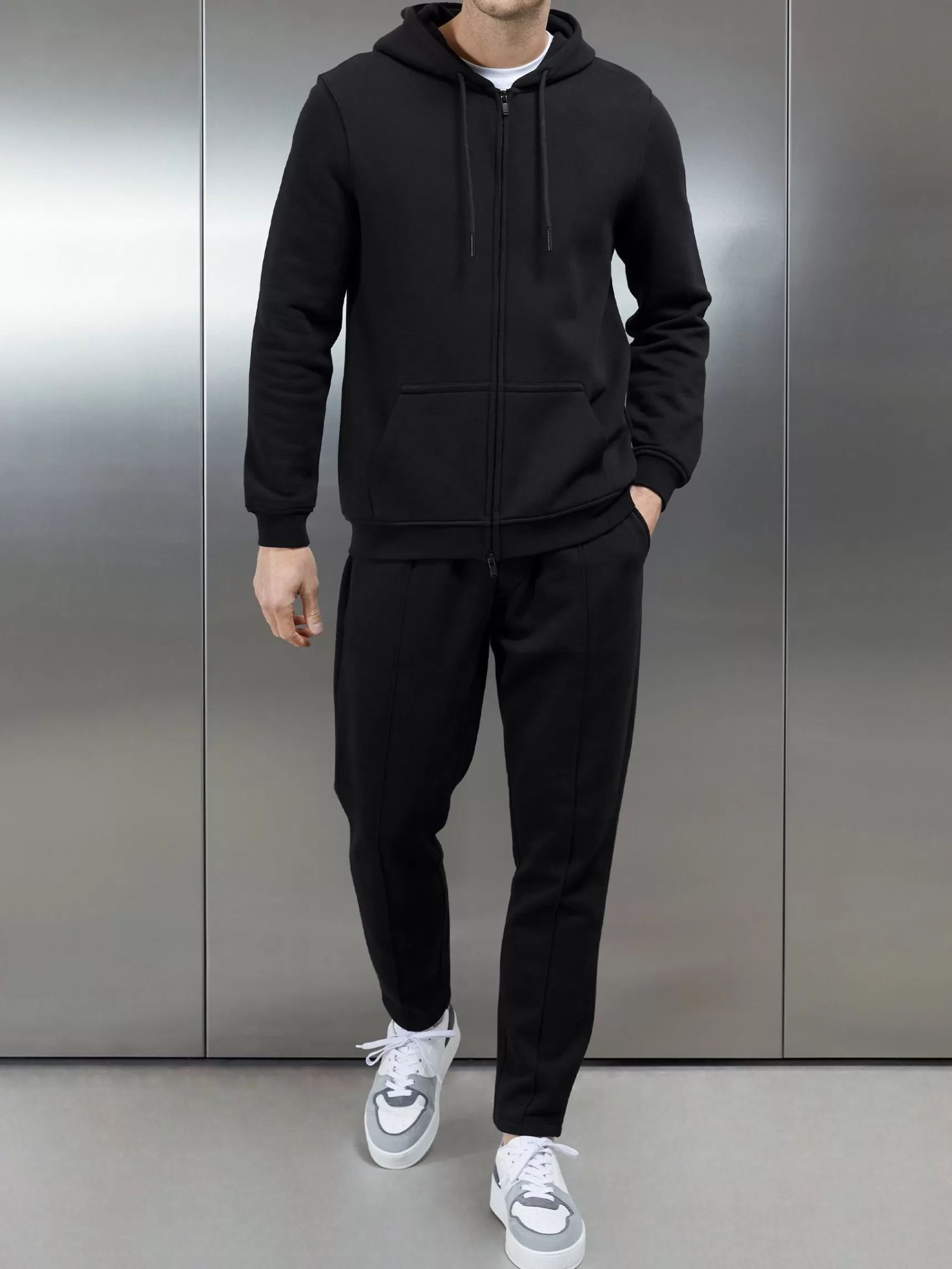 Online ARNE Essential Zip Through Hoodie - Black