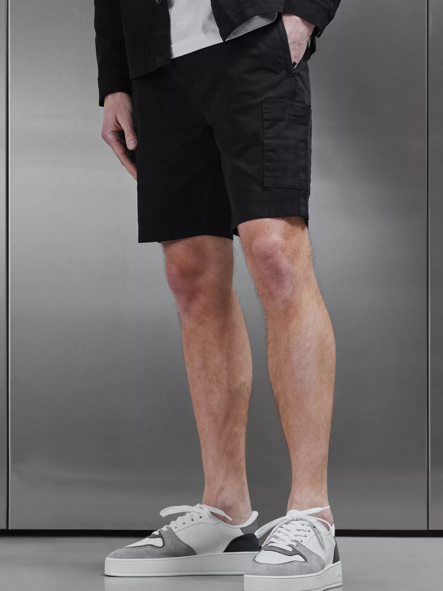 Discount ARNE Garment Dye Cargo Short - Black