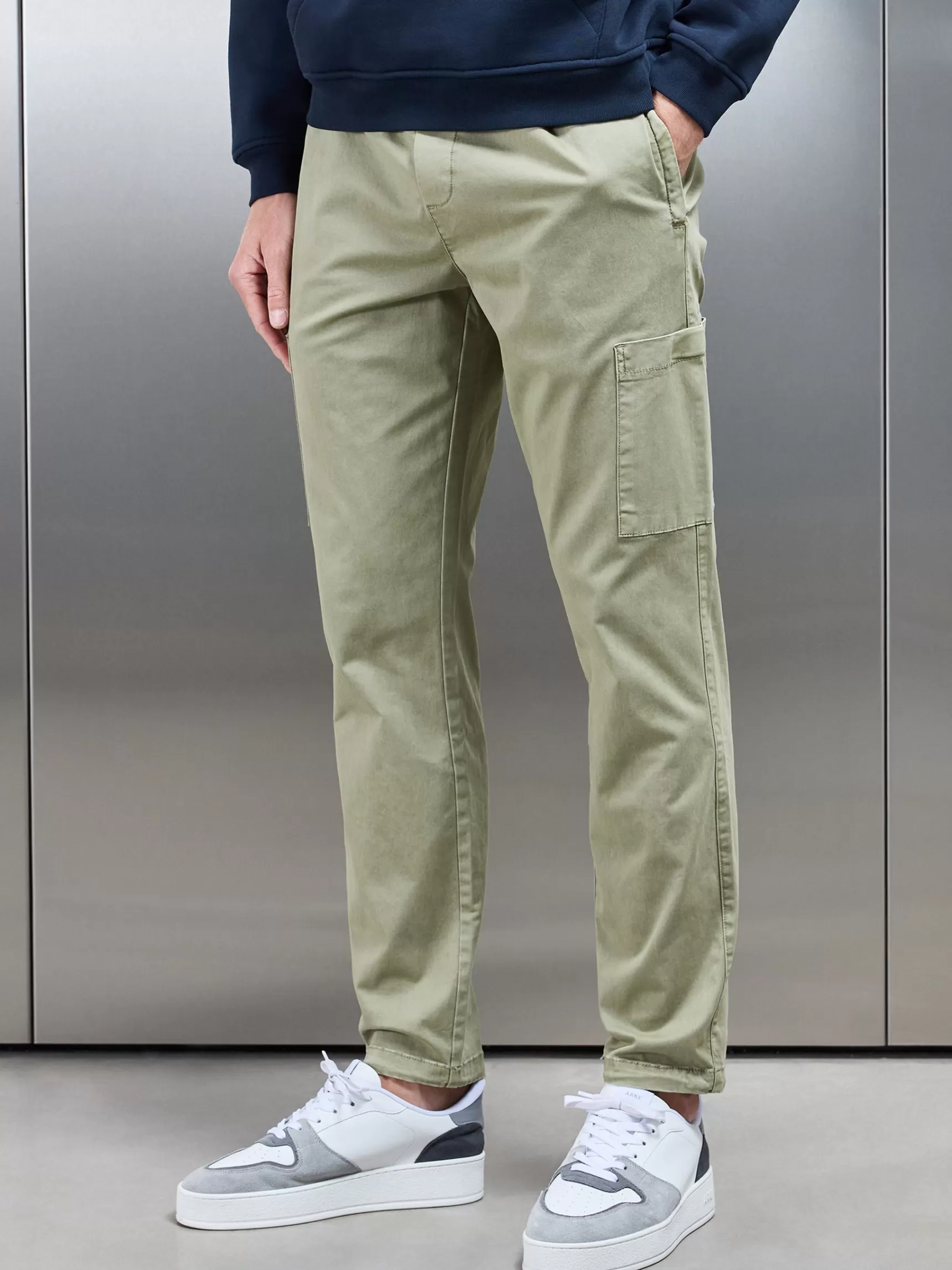Hot ARNE Garment Dye Cotton Cargo Pant - Olive