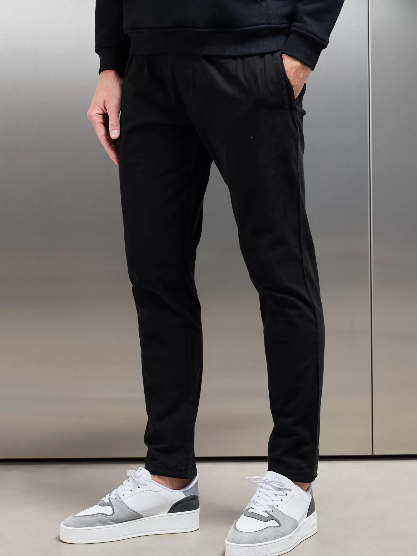 Flash Sale ARNE Garment Dye Cotton Trouser - Black