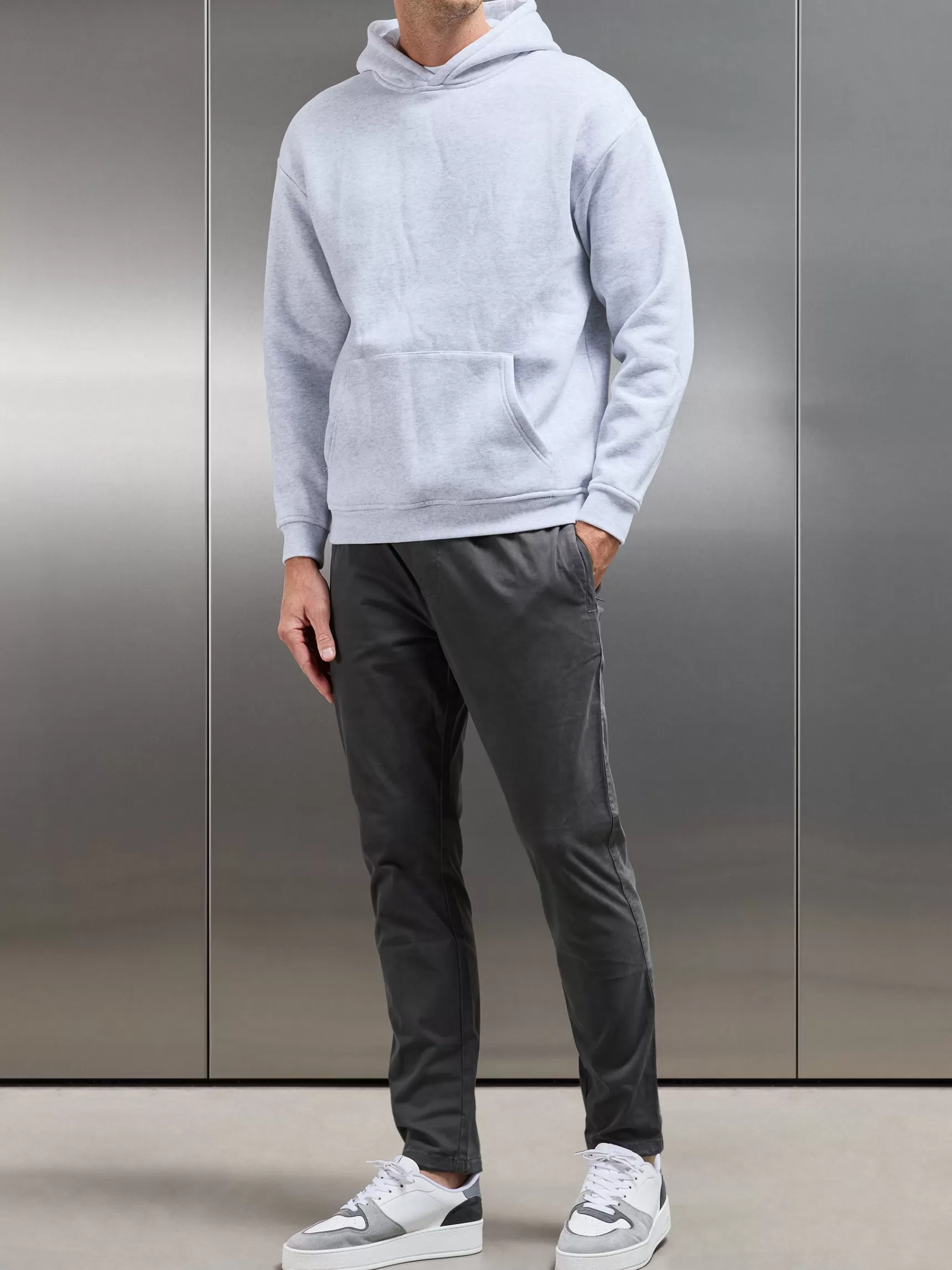 Online ARNE Garment Dye Cotton Trouser - Grey