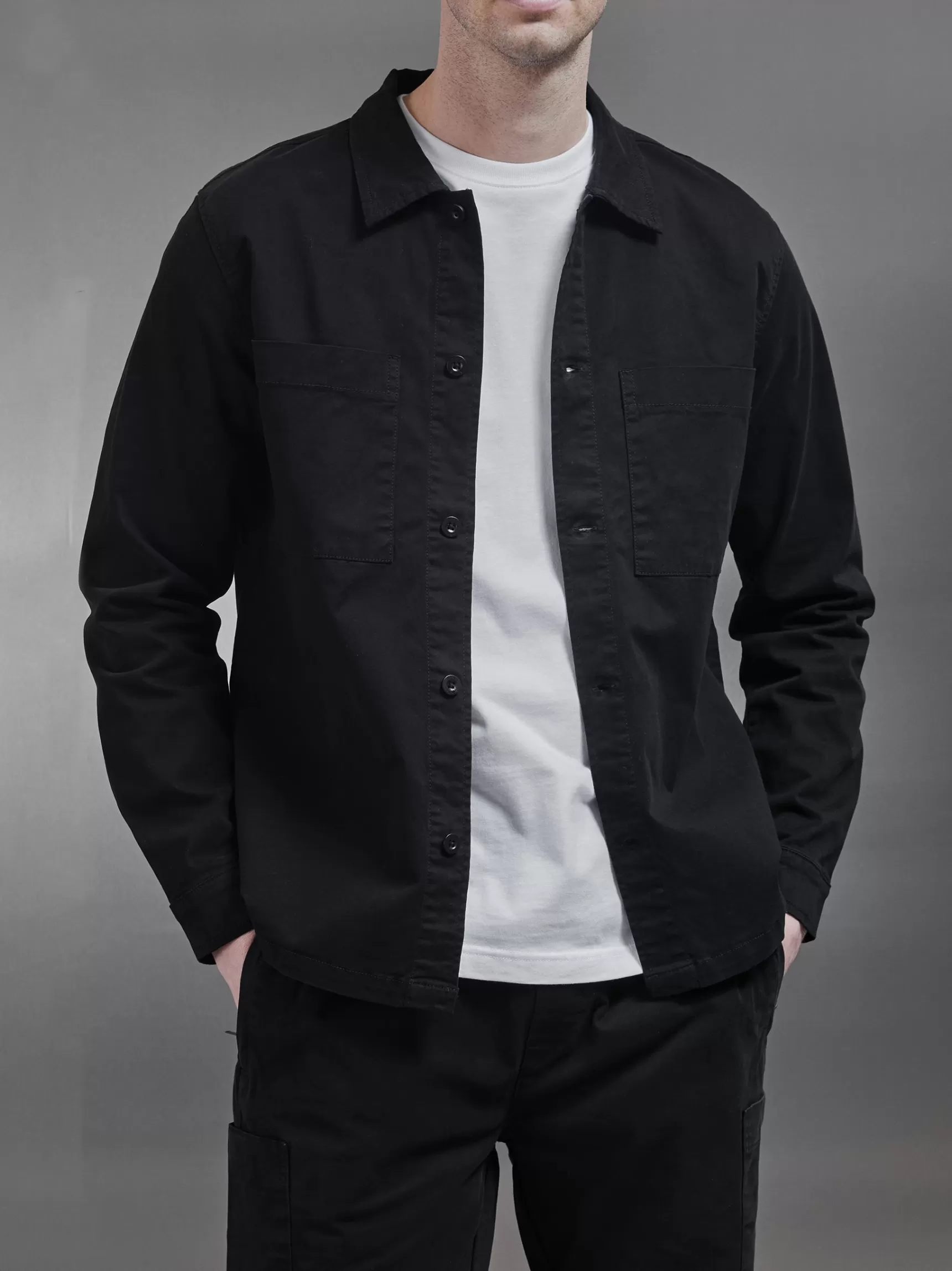 Cheap ARNE Garment Dye Overshirt - Black