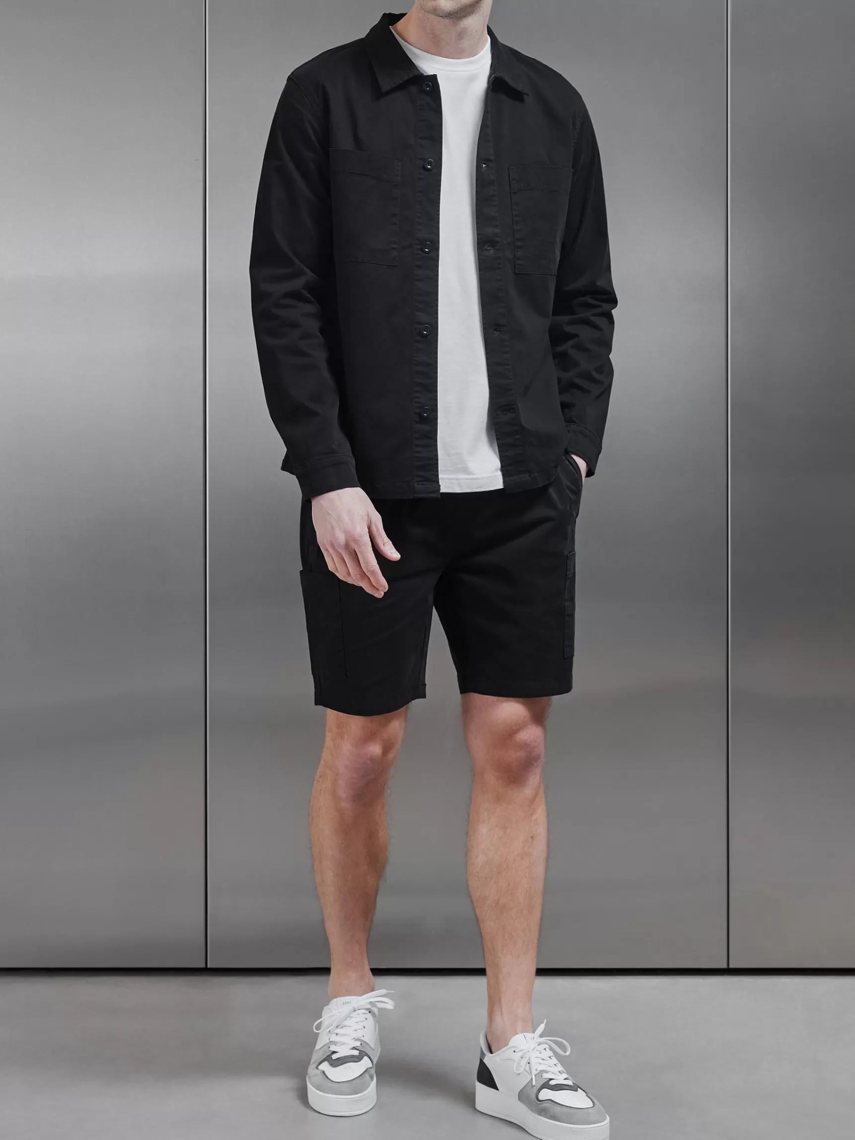 Cheap ARNE Garment Dye Overshirt - Black