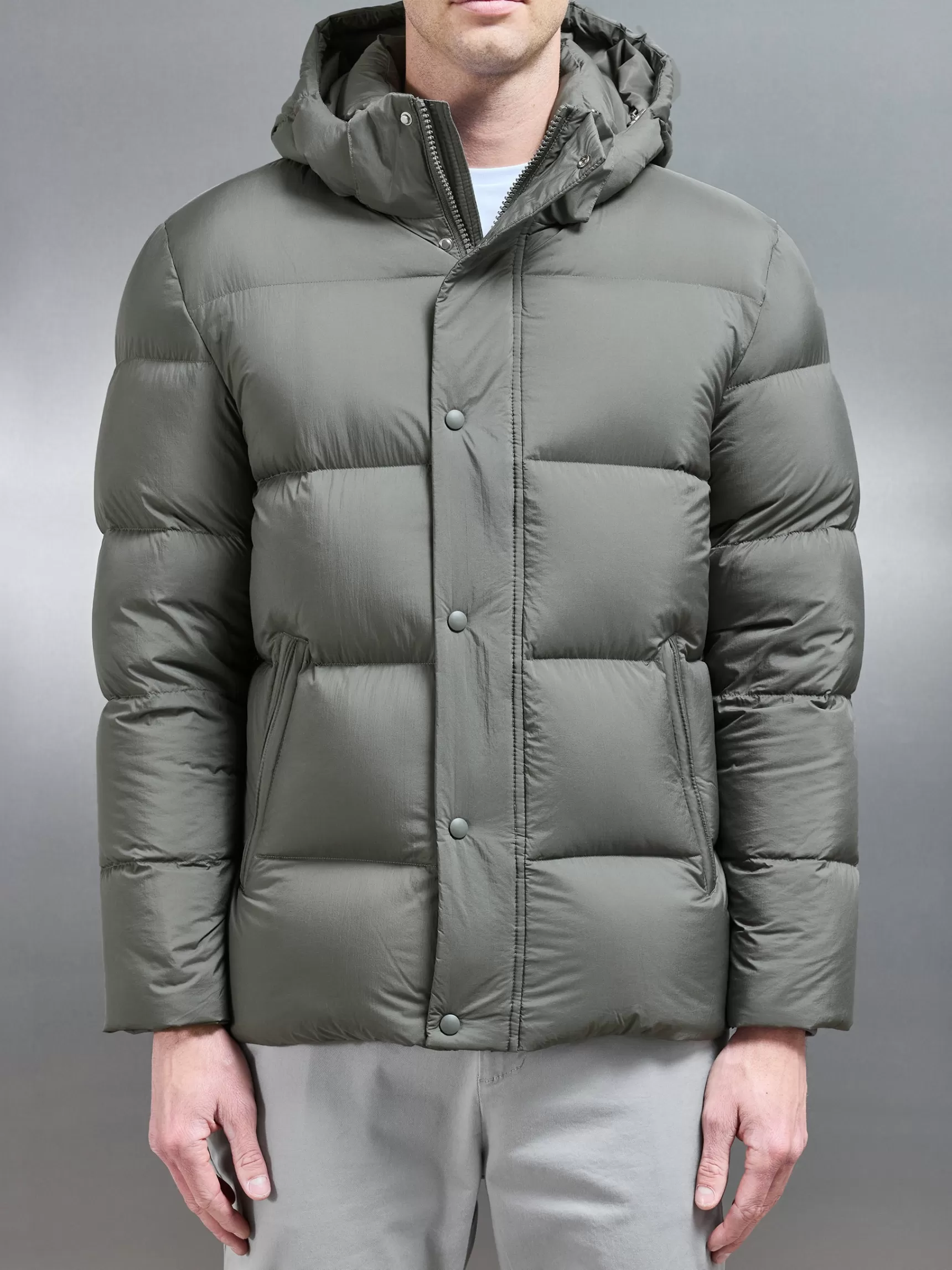 Fashion ARNE Goose Down Short Length Jacket - Olive
