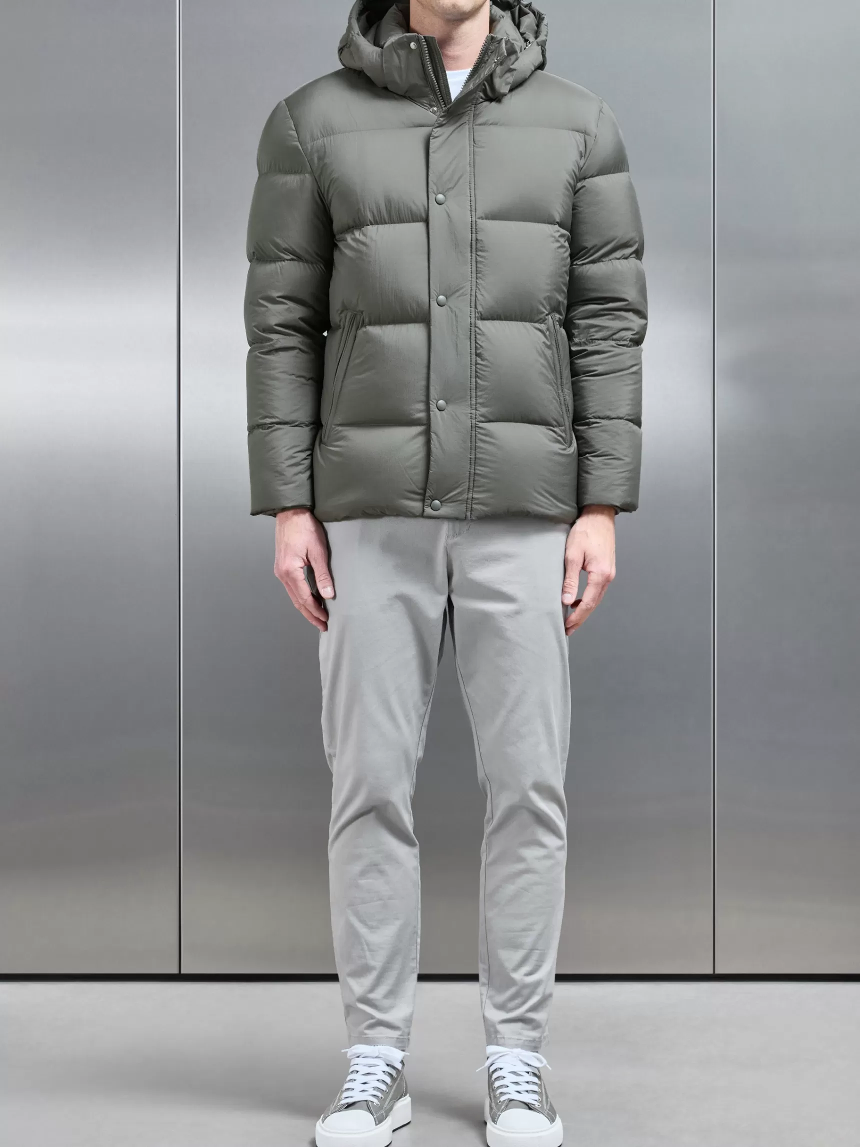 Fashion ARNE Goose Down Short Length Jacket - Olive