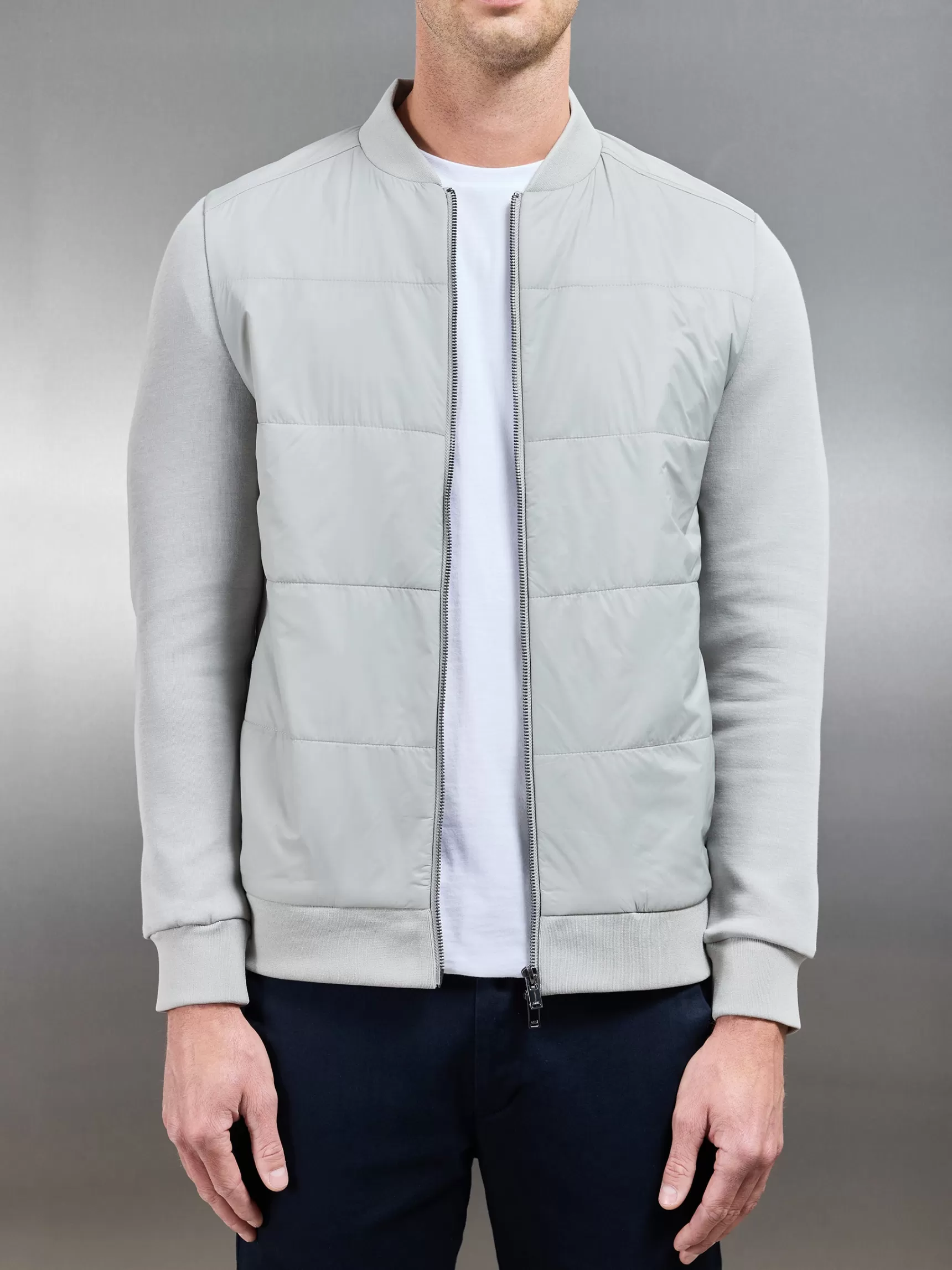 Hot ARNE Hybrid Bomber Jacket - Stone