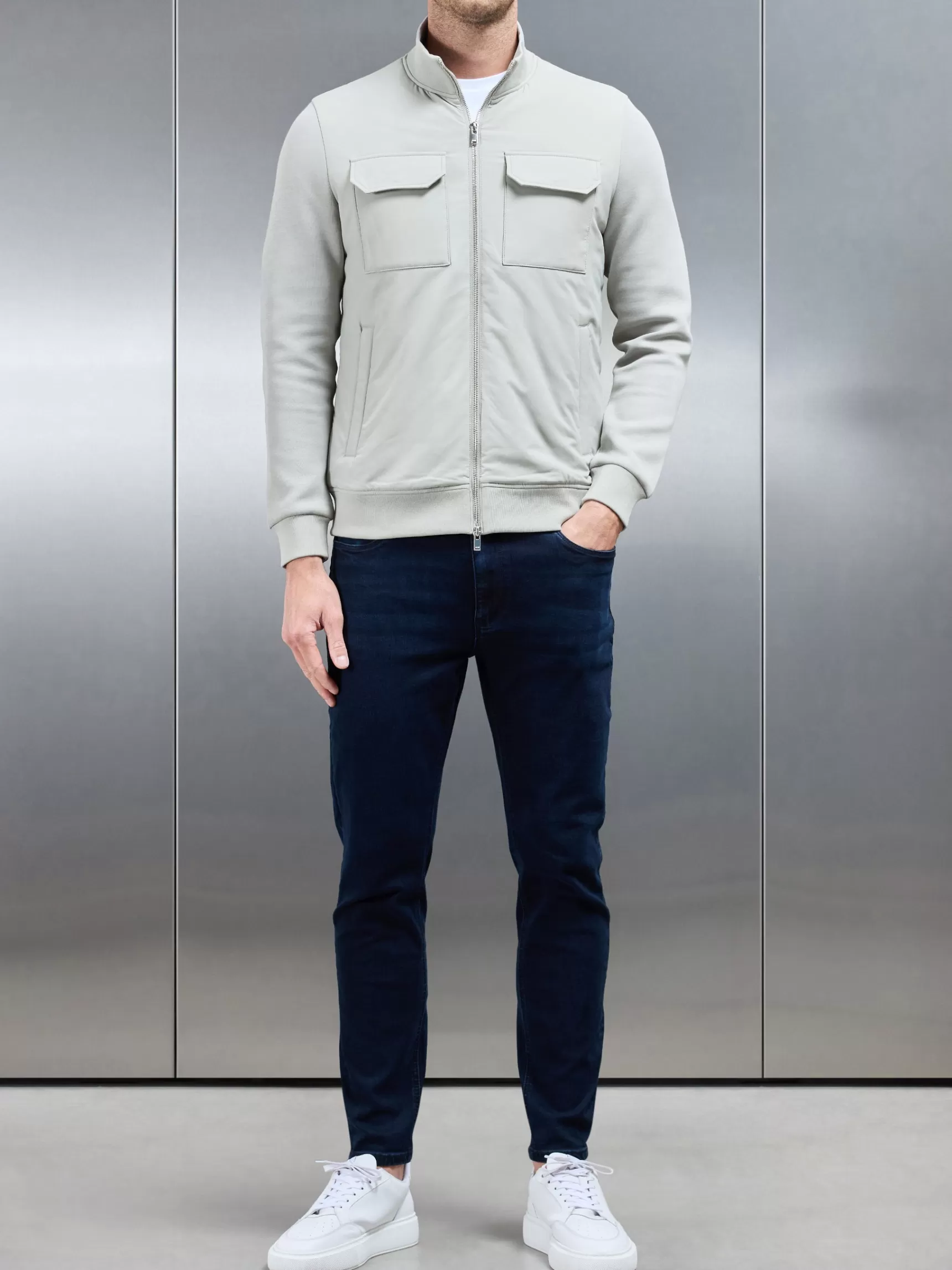 Clearance ARNE Hybrid Cargo Jacket - Stone