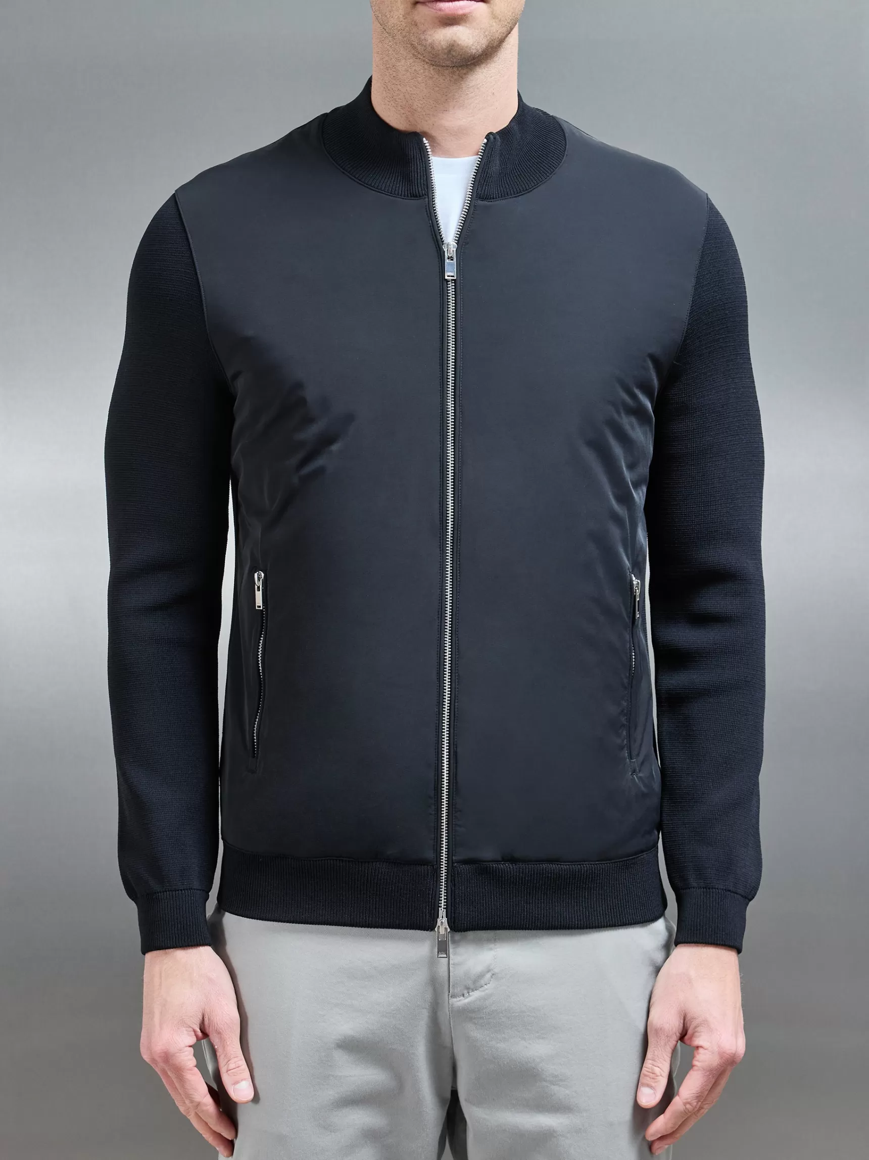 Cheap ARNE Hybrid Knitted Jacket - Black