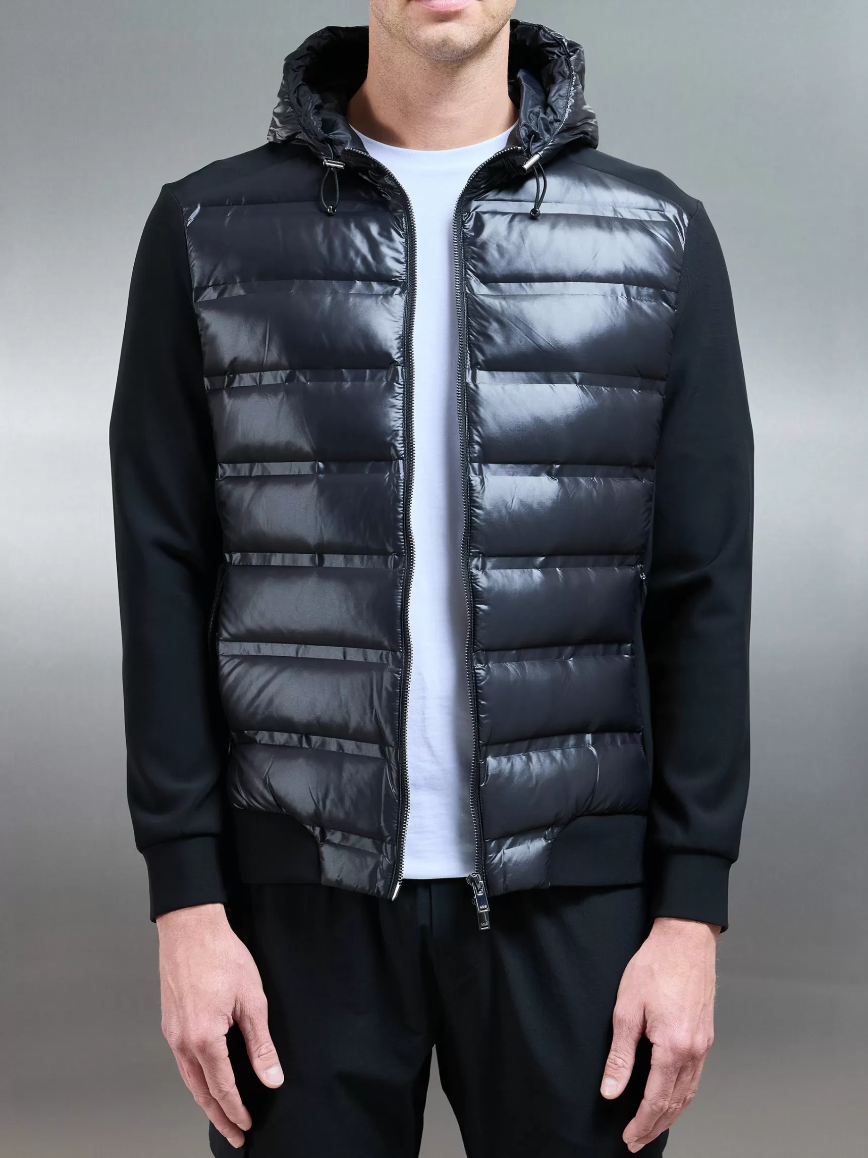 Best ARNE Hybrid Puffer Jacket - Black