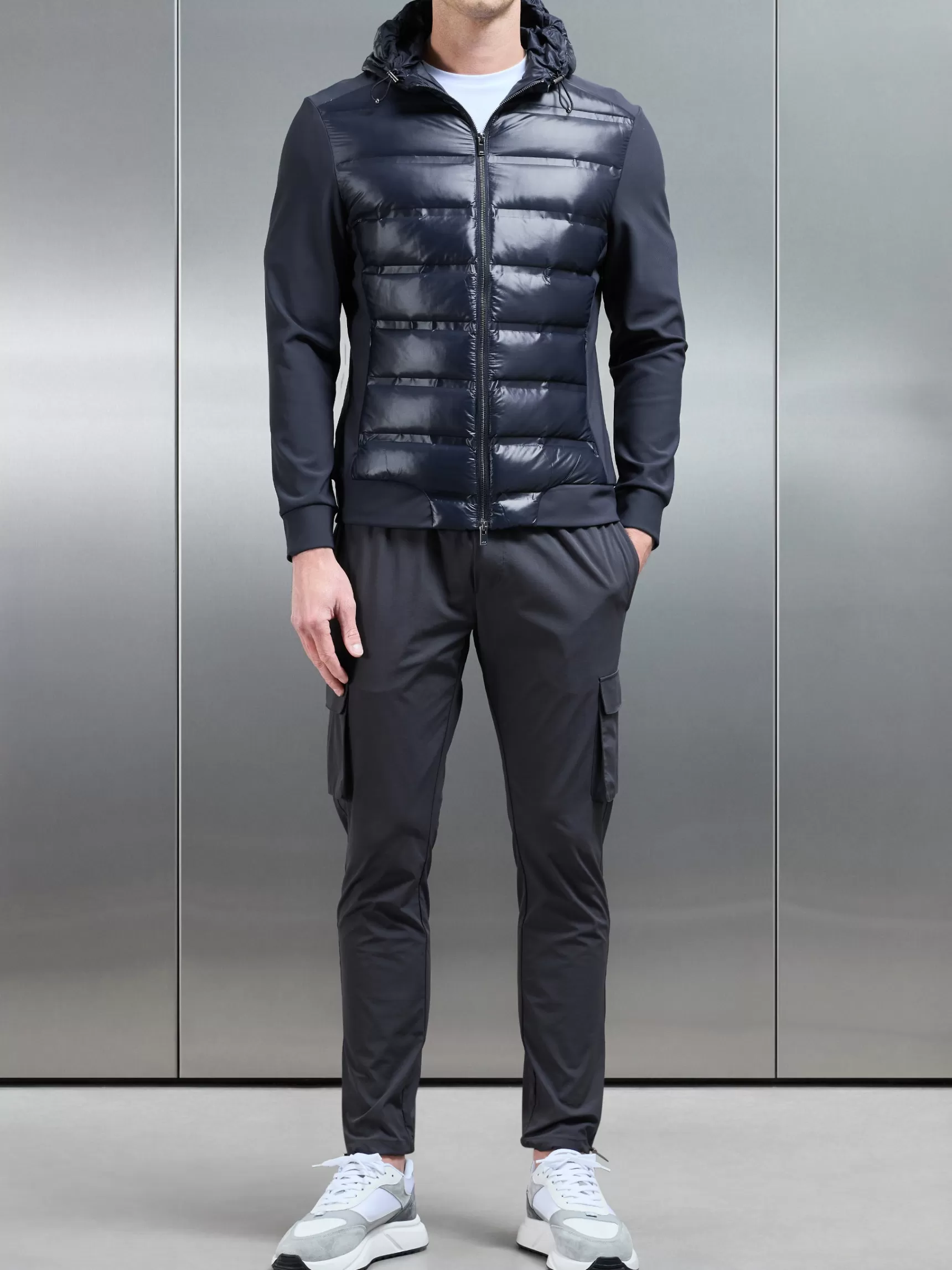 Best Sale ARNE Hybrid Puffer Jacket - Navy