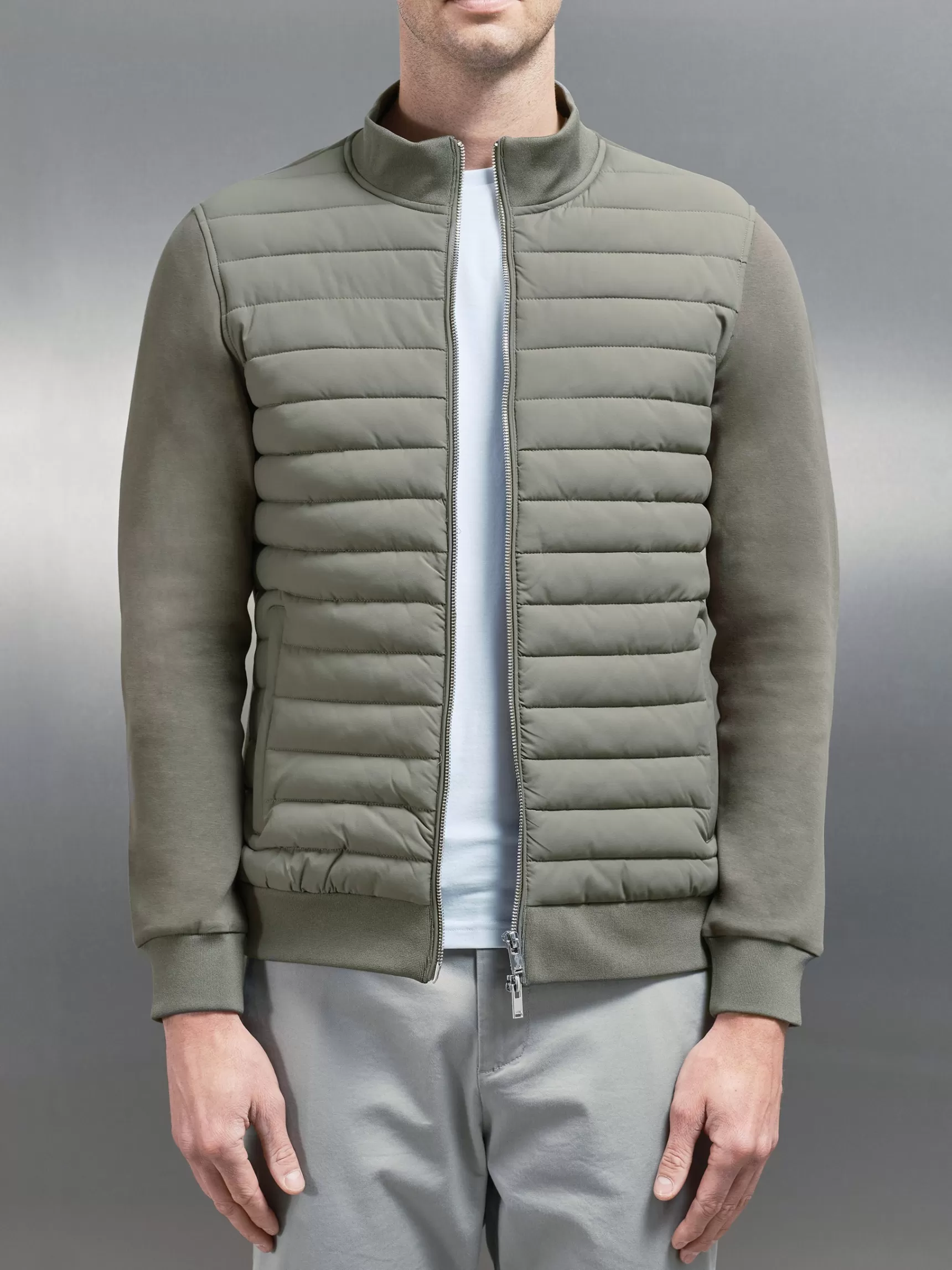 Clearance ARNE Hybrid Quilted Jacket - Sage