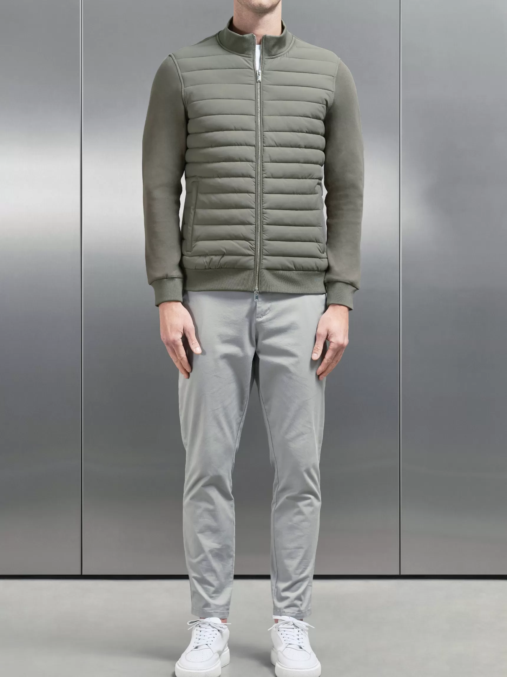 Clearance ARNE Hybrid Quilted Jacket - Sage