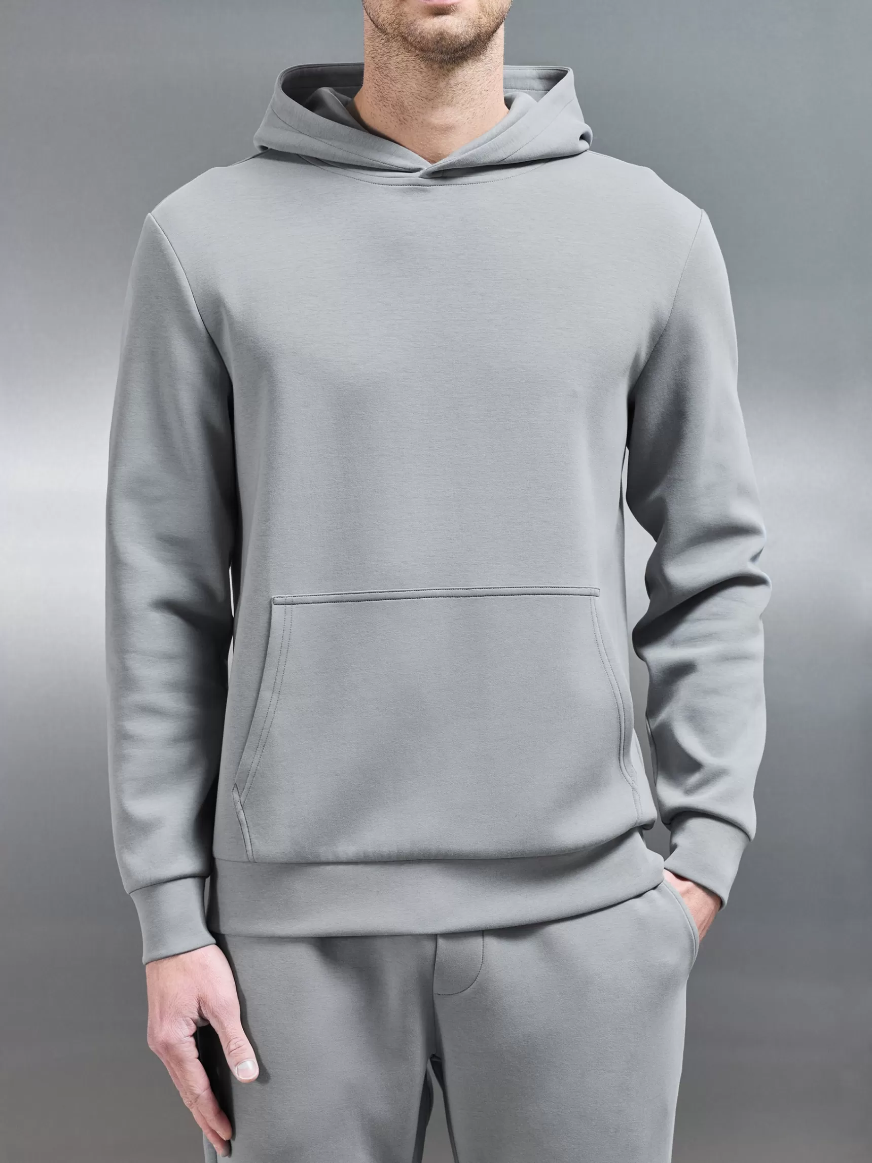 Discount ARNE Interlock Jersey Essential Hoodie - Grey
