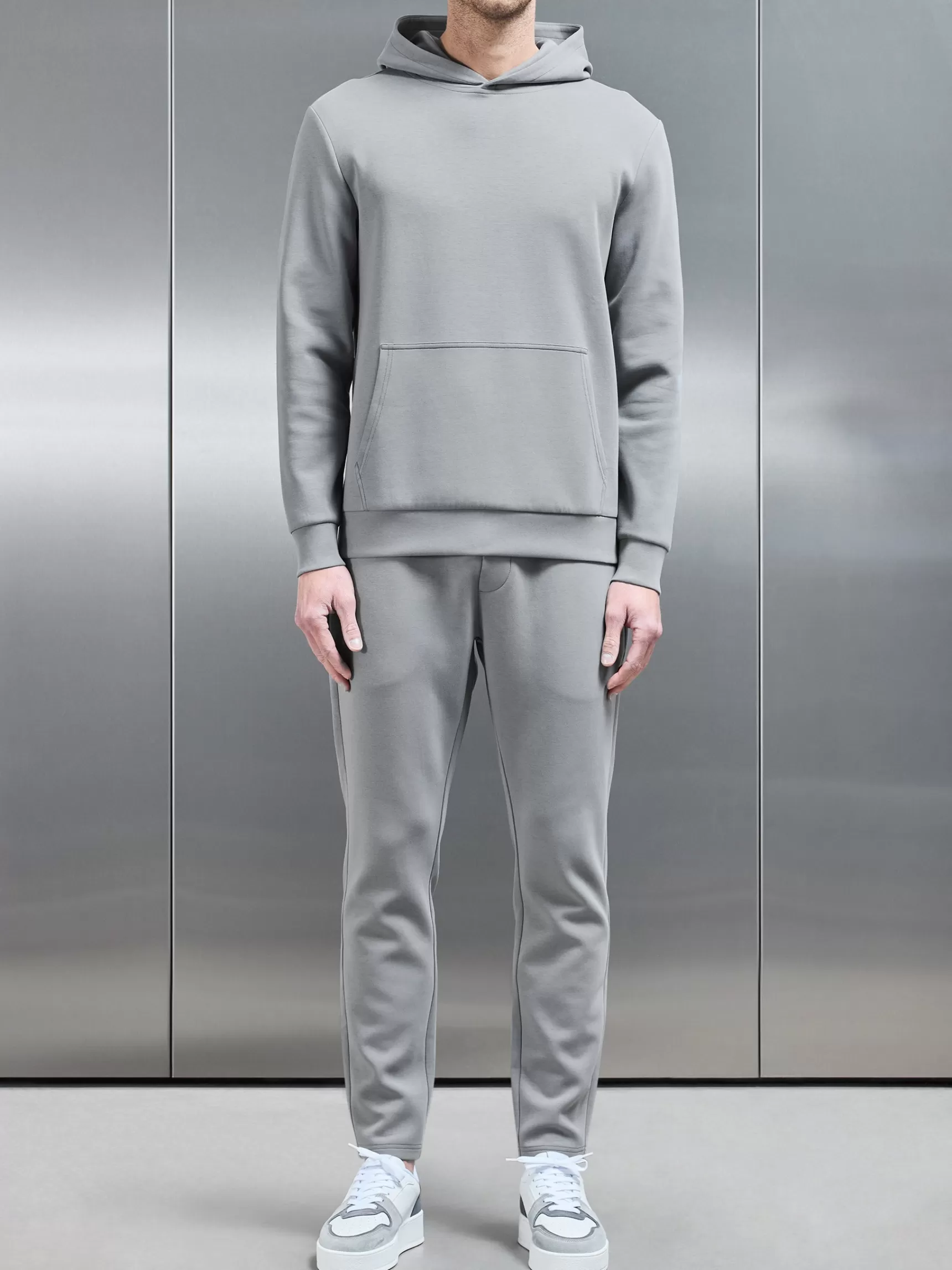 Discount ARNE Interlock Jersey Essential Hoodie - Grey