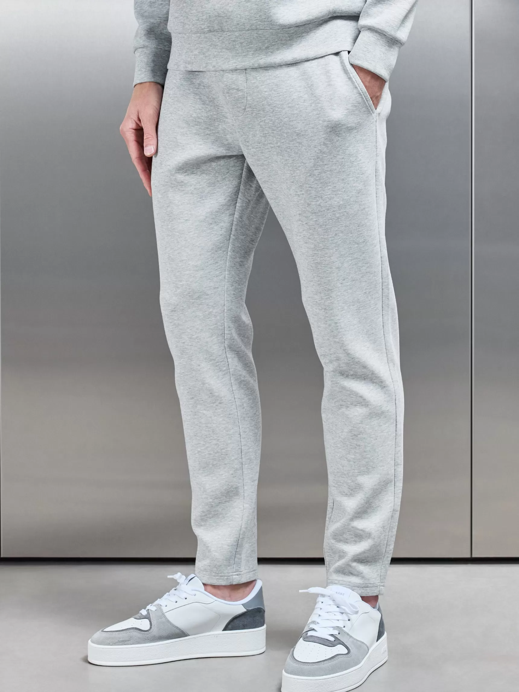 Flash Sale ARNE Interlock Jersey Essential Jogger - Marl Grey MarlGrey