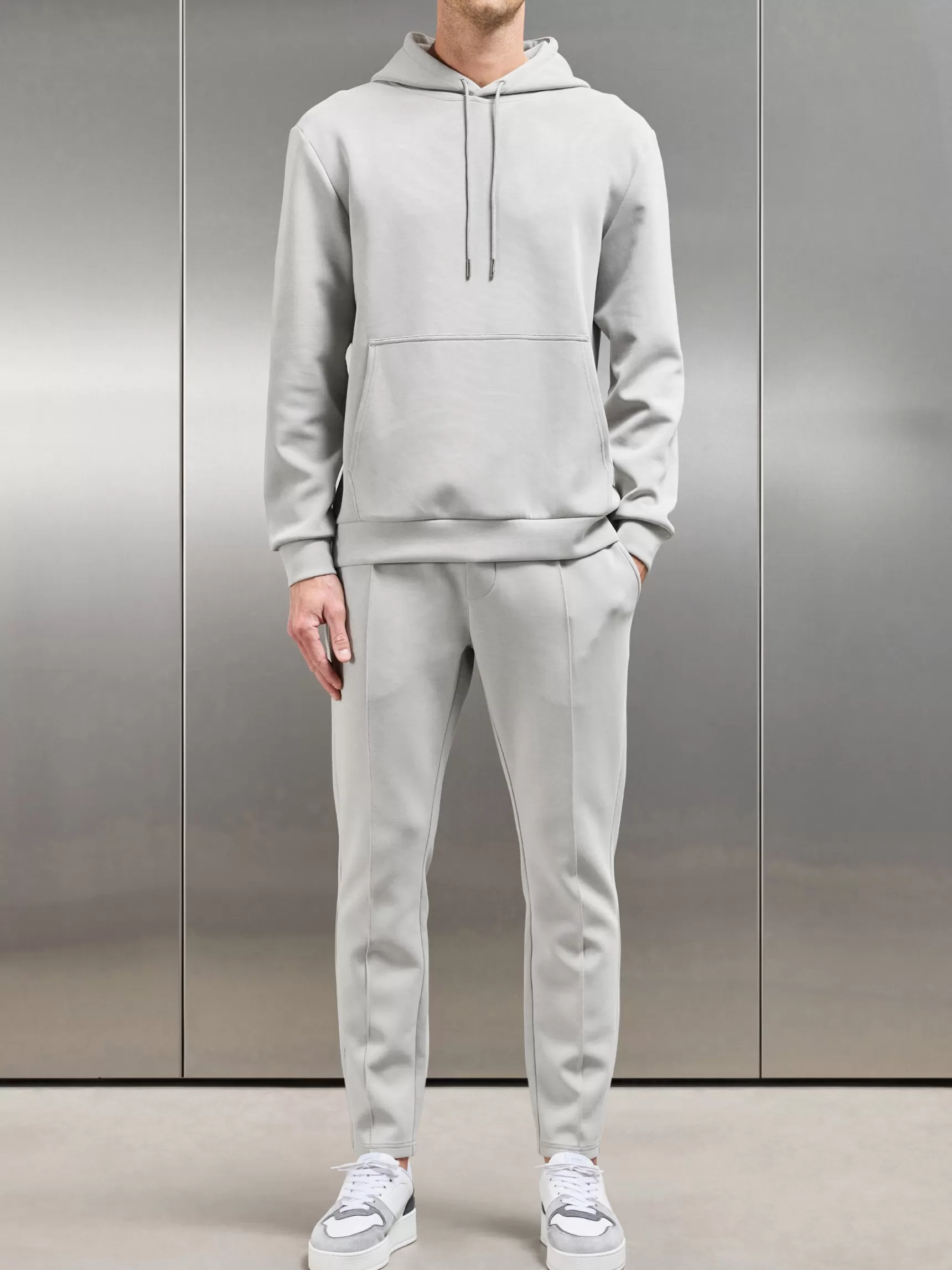 Hot ARNE Interlock Jersey Hoodie - Stone