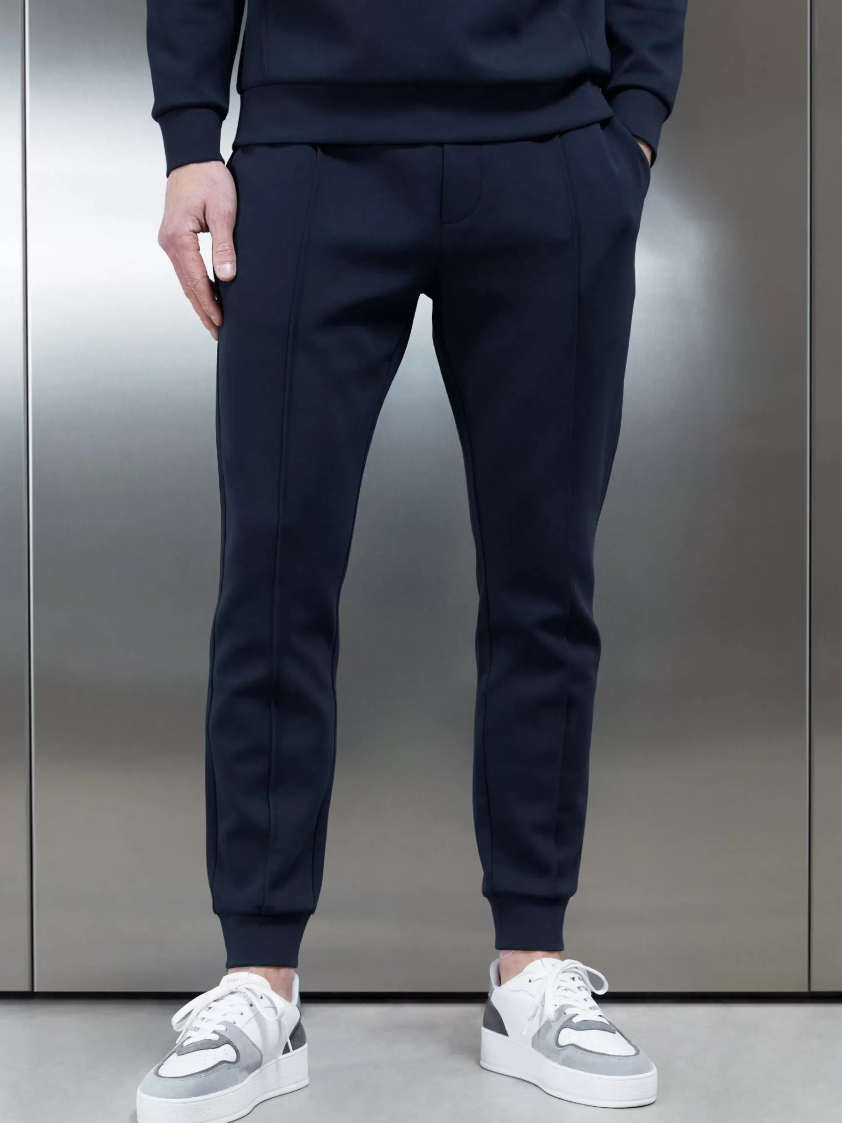 Clearance ARNE Interlock Jersey Jogger - Navy