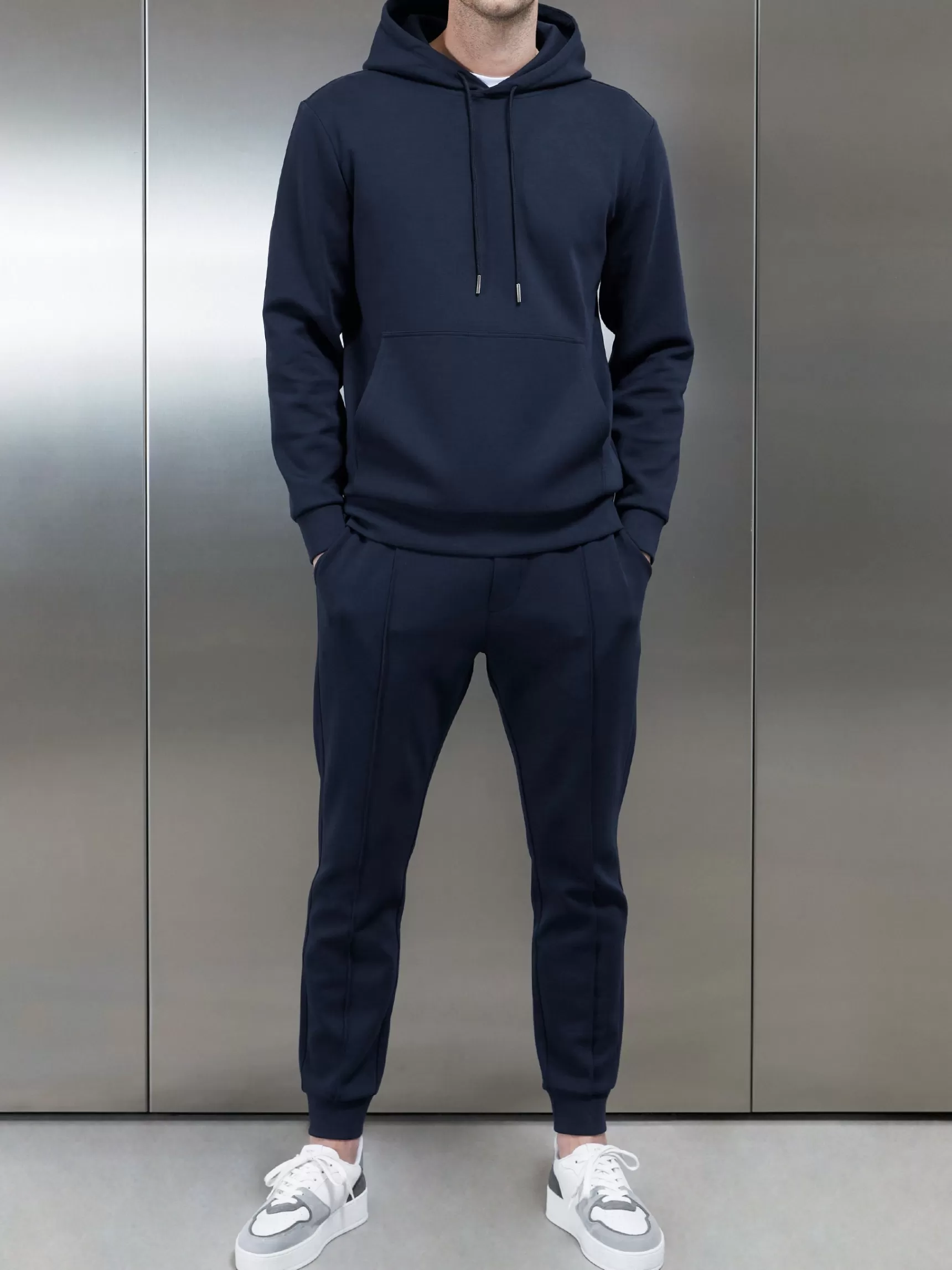 Clearance ARNE Interlock Jersey Jogger - Navy